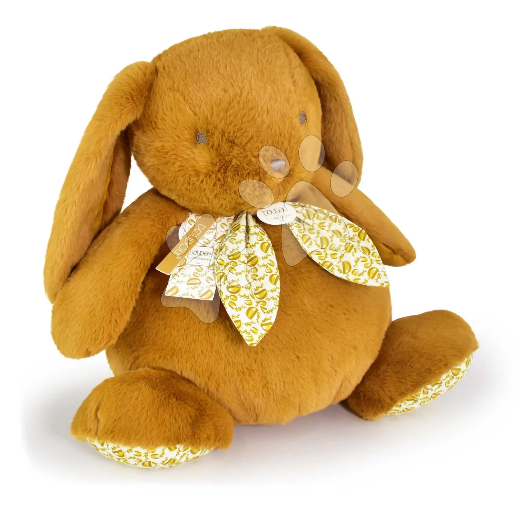 Plyšový zajíc Giant Bunny Ocher Doudou et Compagnie žlutý 42 cm od 0 měsíců