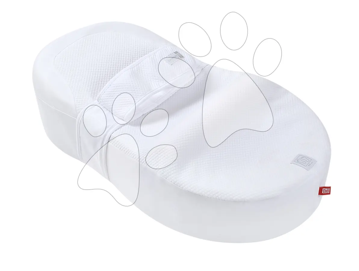 Hnízdo na spaní pro bábätká Cocoonababy® 10° Fleur de Coton® White Red Castle s napínací plachtou bílá od 0–3 měs