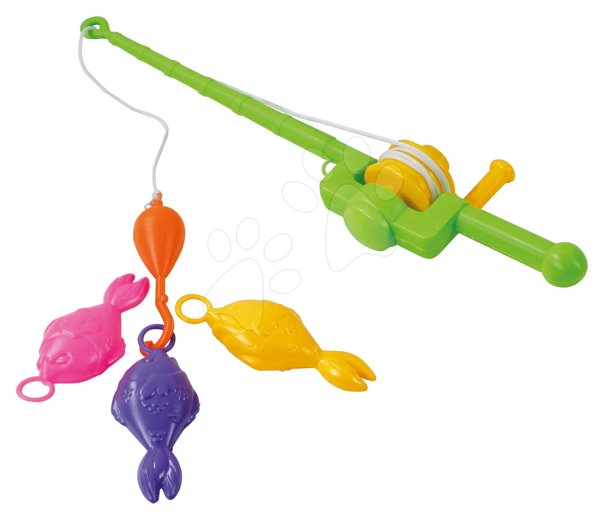 Teddies 47681 Hra ryby rybář plast 3 ks+prut 50 cm asst 2 barvy v síťce