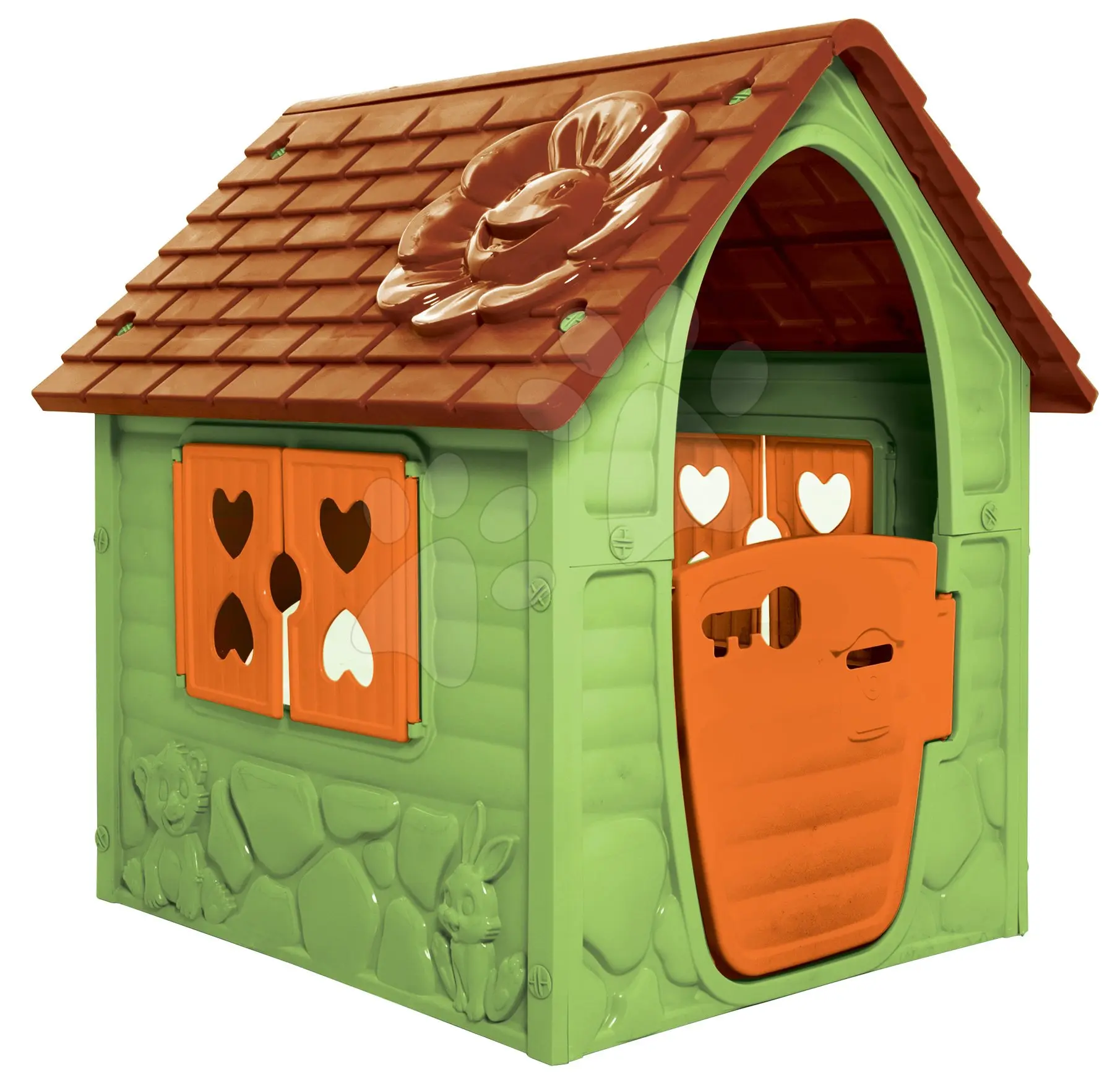Zahradní domeček My First Playhouse Dohány zelený s květinkou na střeše od 24 měsíců
