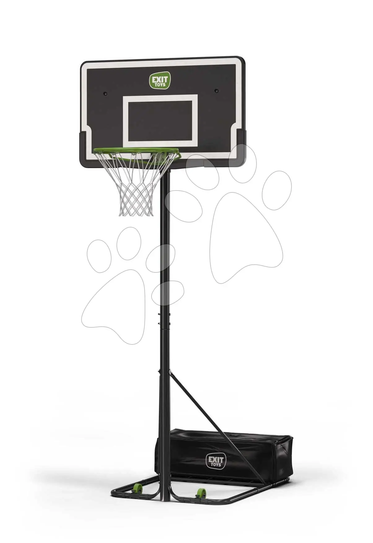 Basketbalový koš se stojanem Novastar growable Exit Toys přenosný ocelová konstrukce nastavitelná výška koše od 125 do 305 cm