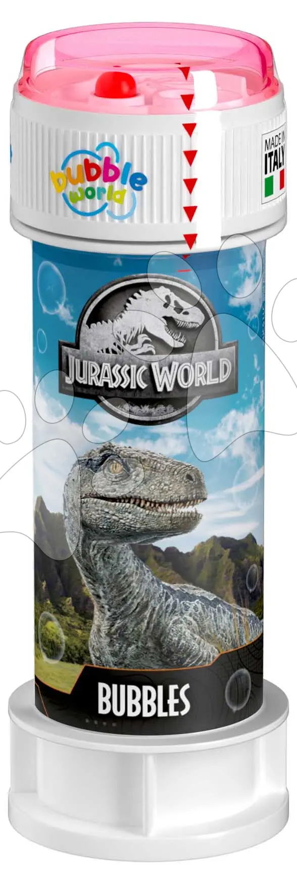 Bublifuk Jurský svět Bubble World Dulcop hypoalergenní bez niklu a parabenů