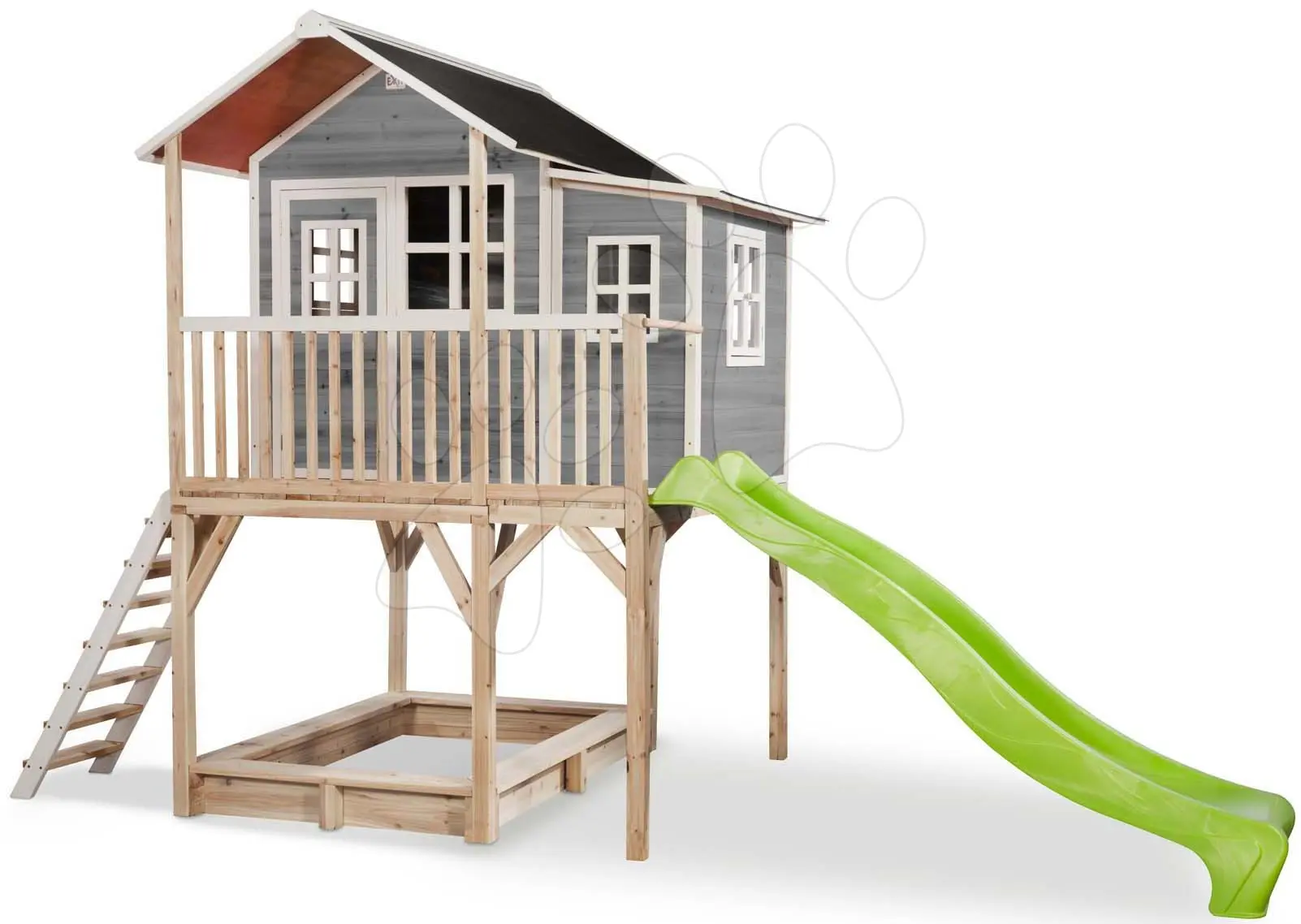 EXIT TOYS Zahradní cedrový domeček Exit Loft 750 šedý
