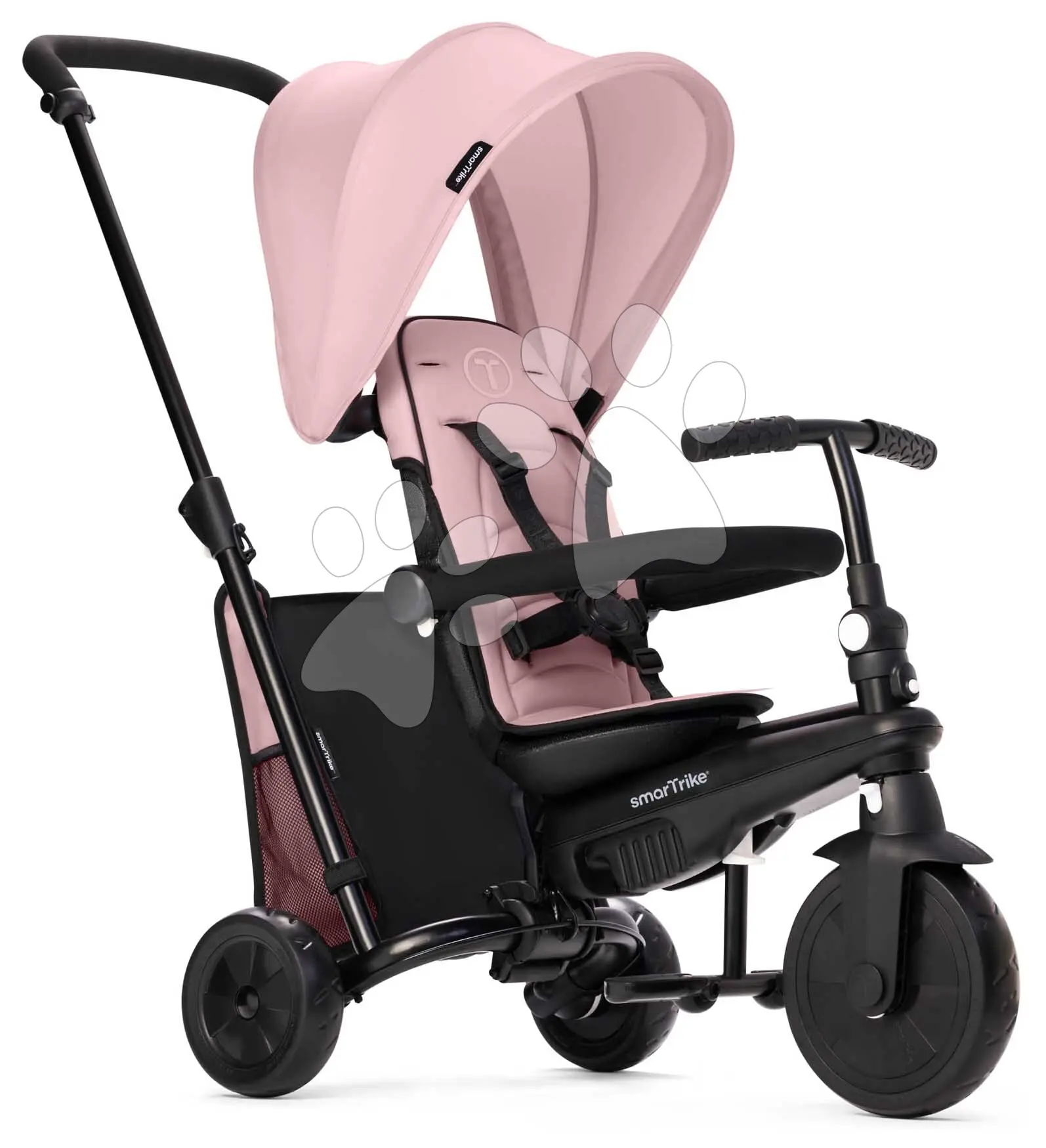 Tříkolka a kočárek skládací 5v1 STR3 Peach smarTrike se sklápěcím sedadlem TouchSteering s EVA koly od 10 měsíců