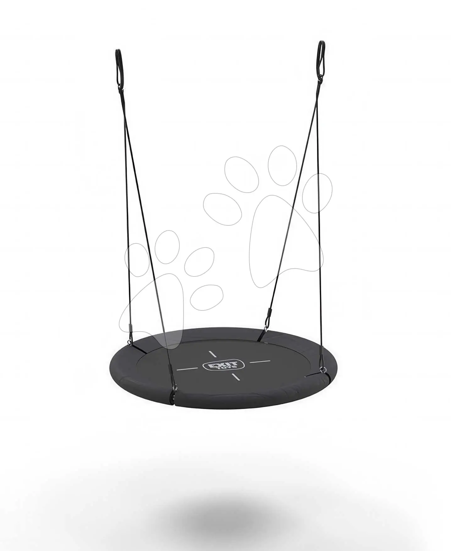 Houpačka ve tvaru hnízda Nest Swing Black Exit Toys s nastavitelnou výškou sedadla průměr 100 cm