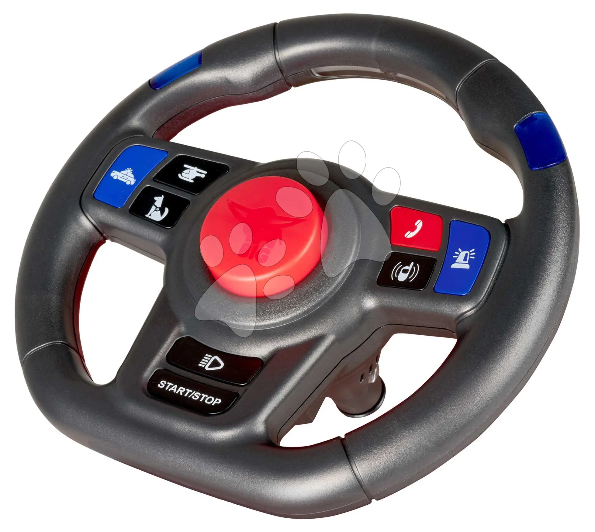 Interaktivní volant s modrými LED světly Rescue Sound Wheel BIG s klaksonem 8 zvuků k odrážedlům Classic&Next&Neo a traktorům BIG od 12 měsíců
