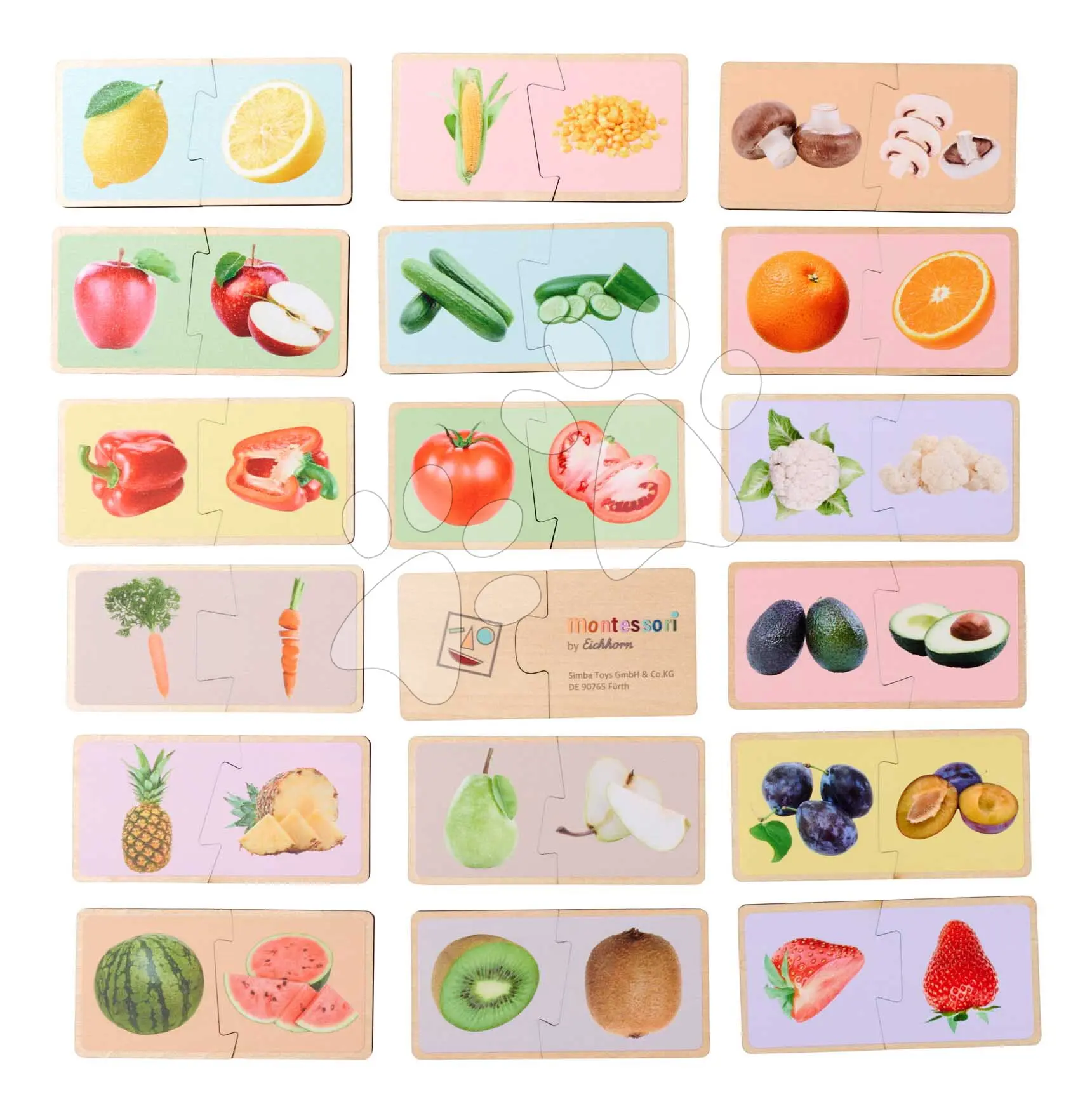 Eichhorn Montessori Puzzle ovoce a zelenina