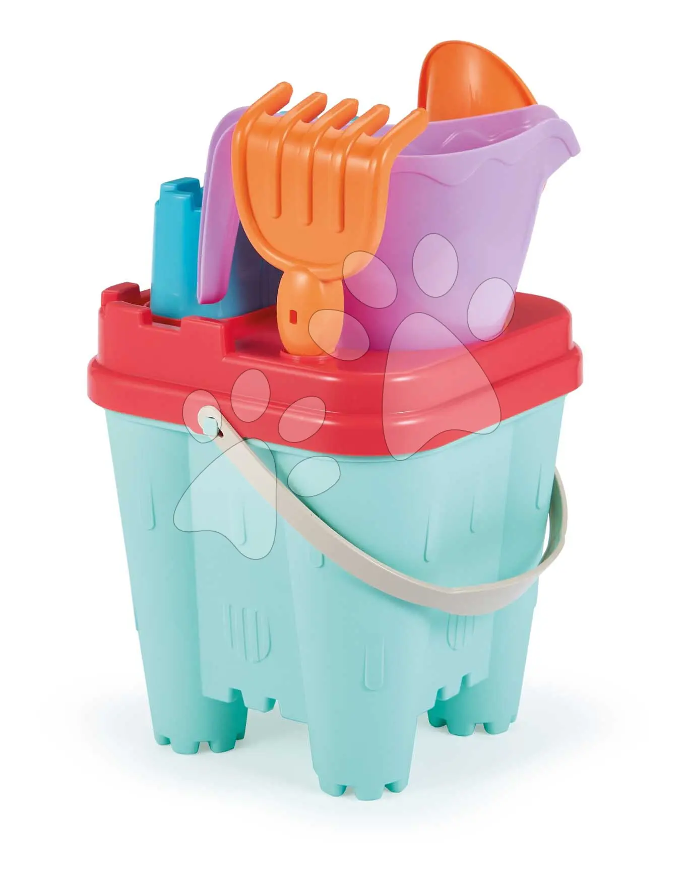 Kbelík set maxi Hrad Castle Bucket Summer Écoiffier s konvičkou a bábovičkami 6 dílů od 18 měsíců