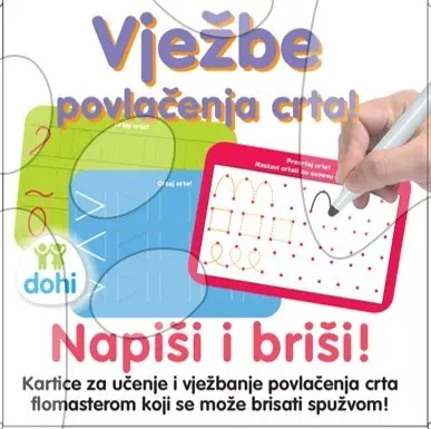Naučná hra Kresli a smaž Linie Dohány chorvatská verze