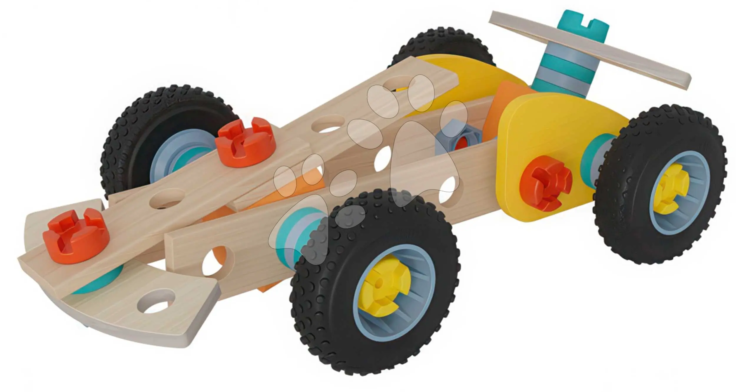 Dřevěná stavebnice závodní autíčko Construct Race Car Eichhorn 1 model 53 dílů