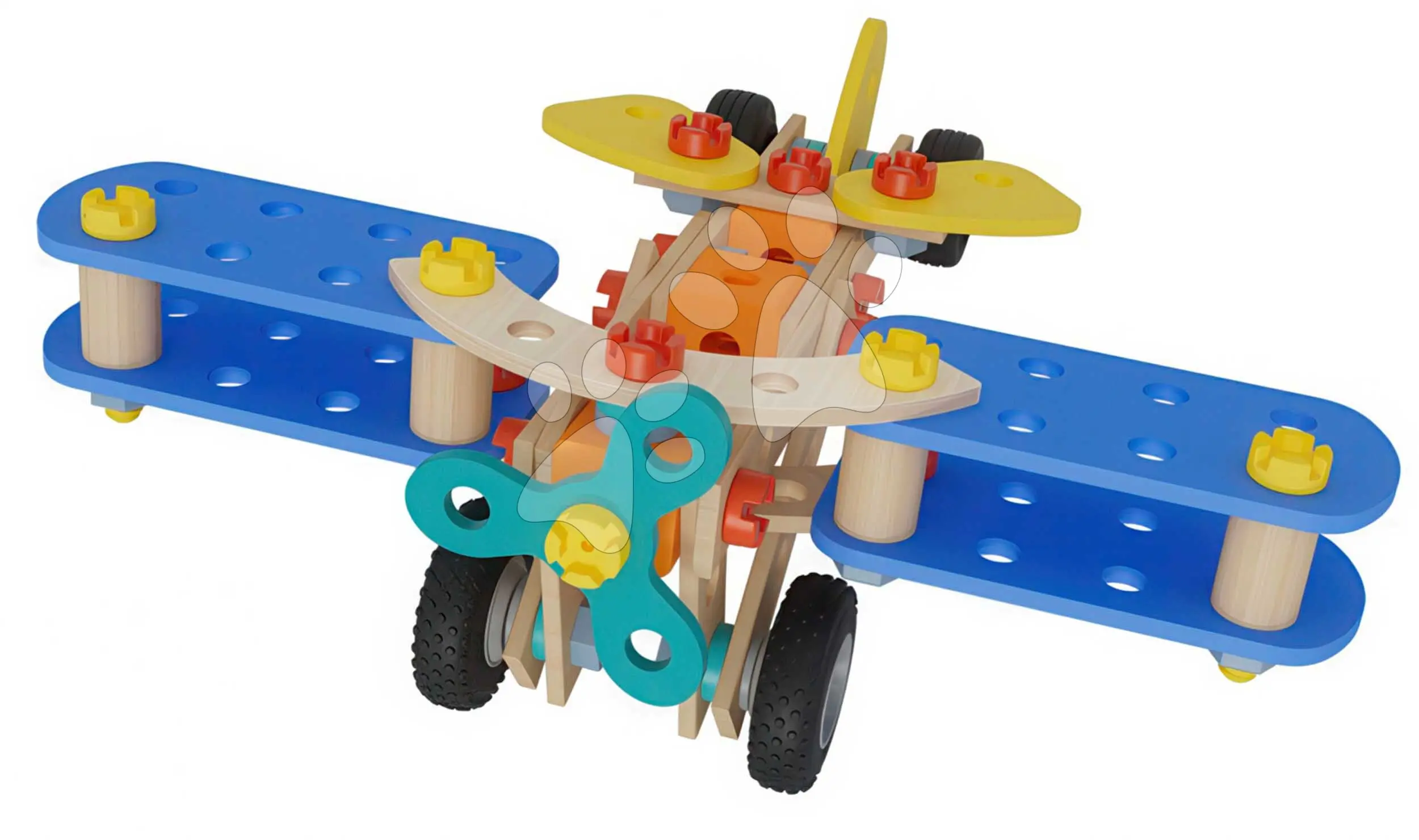 Dřevěná stavebnice dvojplošník Construct Biplane Eichhorn 2 modely 84 dílků od 4 let
