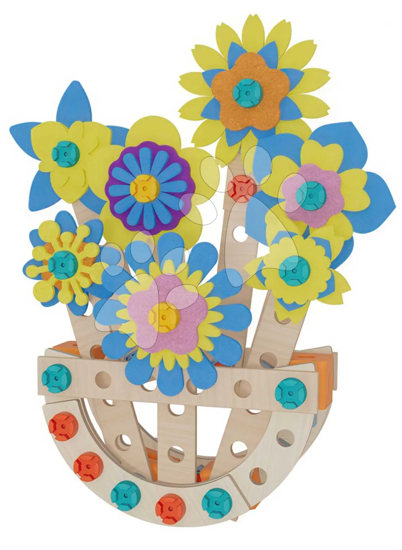 Dřevěná stavebnice Květiny Construct Flower Pot Eichhorn 2 modely 129 dílků od 4 let