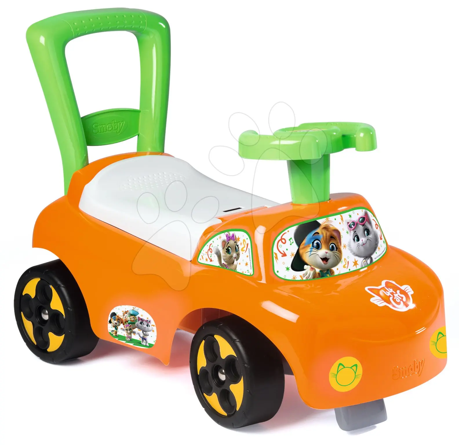 Odrážedlo auto 44 Cats Smoby s úložným prostorem pod sedadlem od 10 měsíců