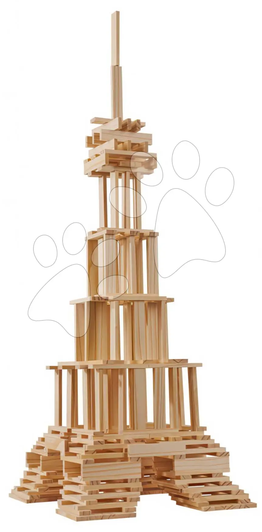 Dřevěné stavební kostky s předlohami Wooden Construction Kit Eichhorn 200 dílků od 24 měs