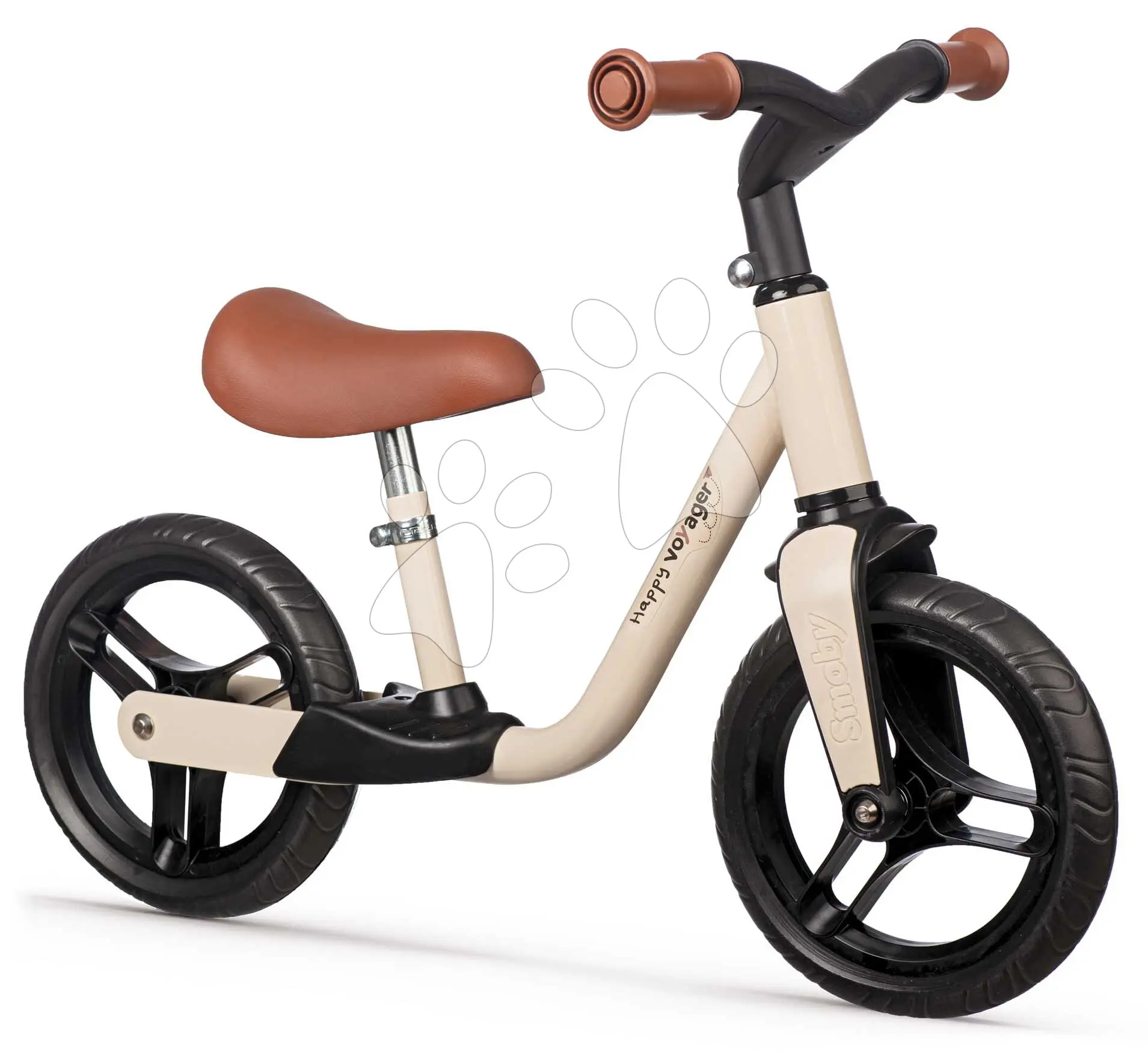 Balanční odrážedlo se stupátky Happy Voyager Balance Bike Smoby s ultra lehkou 2,3 kg kovovou konstrukcí a tichými koly s ochranou proti defektu od 24 měsíců