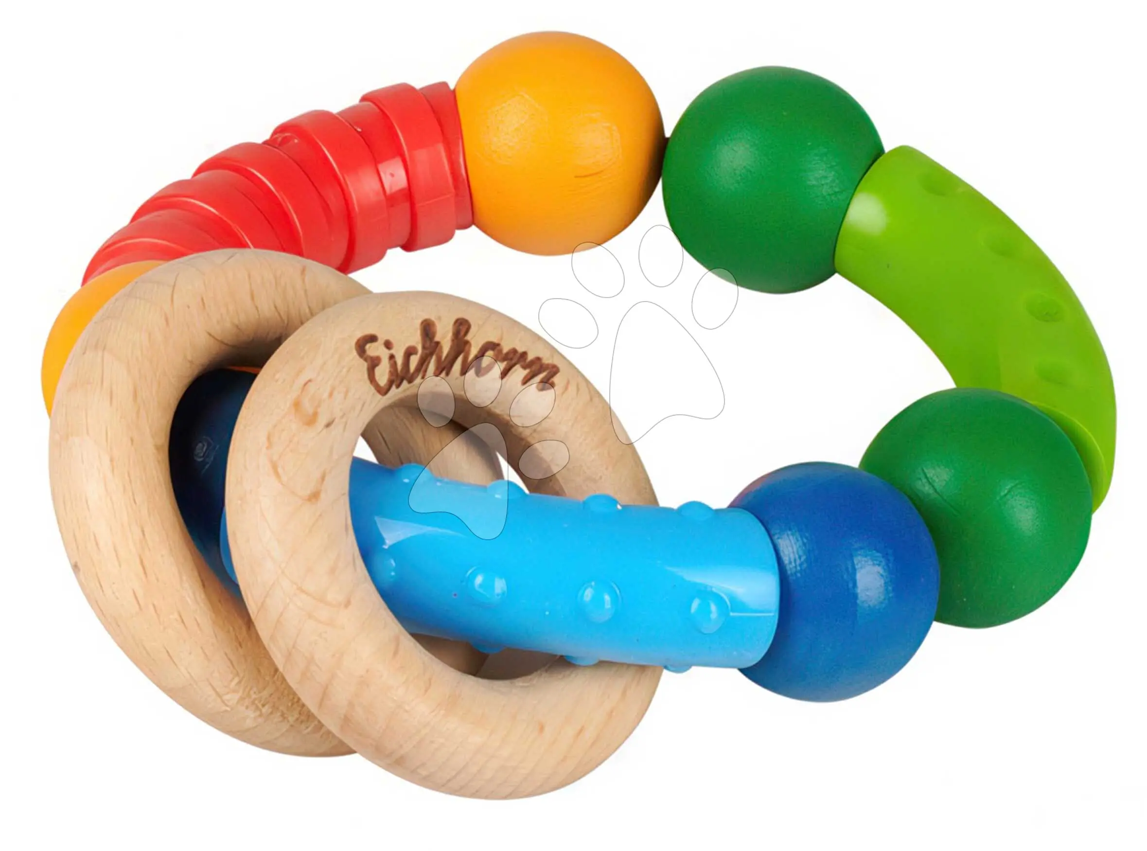 Dřevěné chrastítko Baby Grasping Toy Eichhorn od 3 měsíců