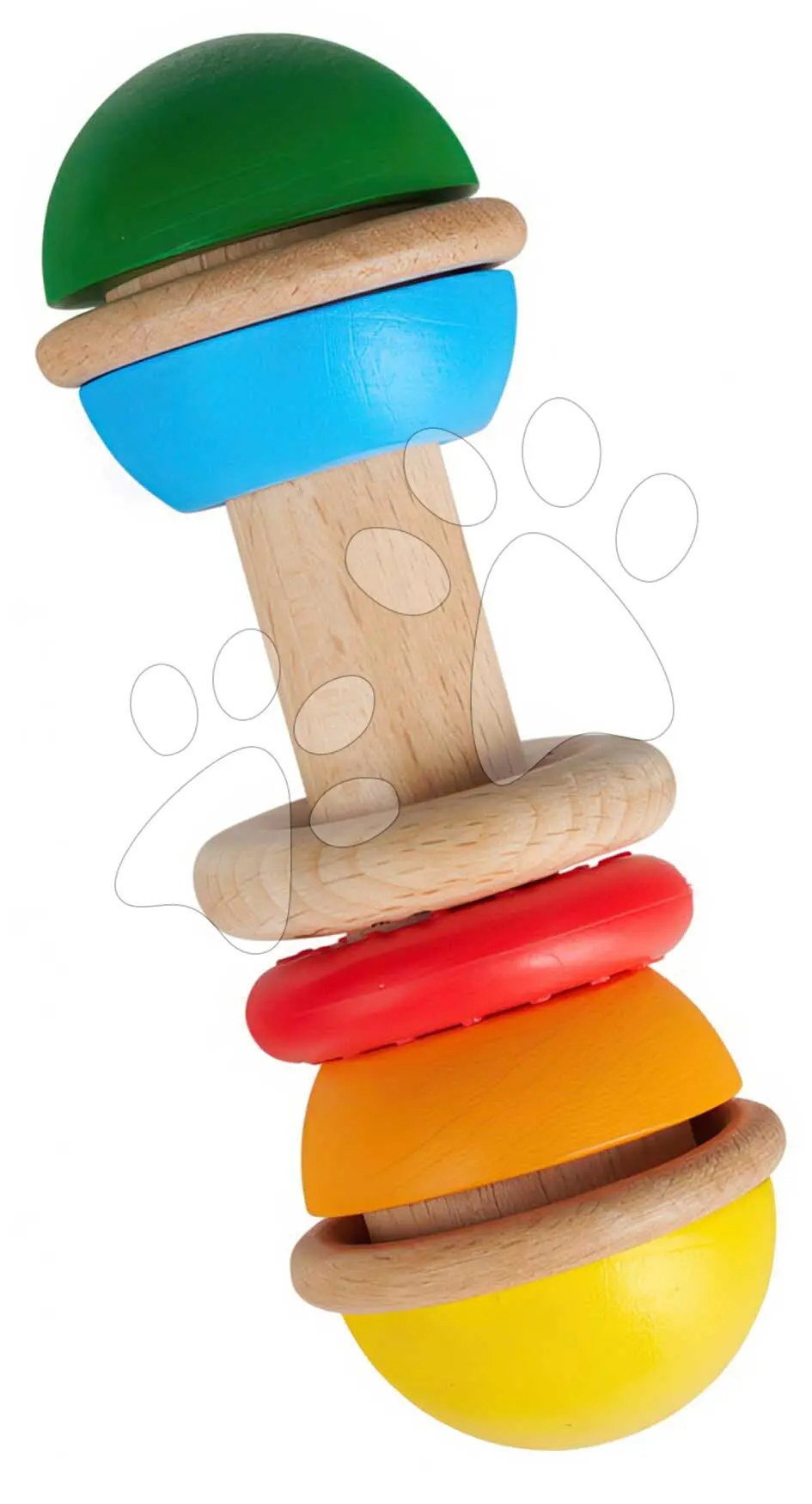 Dřevěné chrastítko Baby Grasping Toy Rattle Stick Eichhorn od 3 měsíců