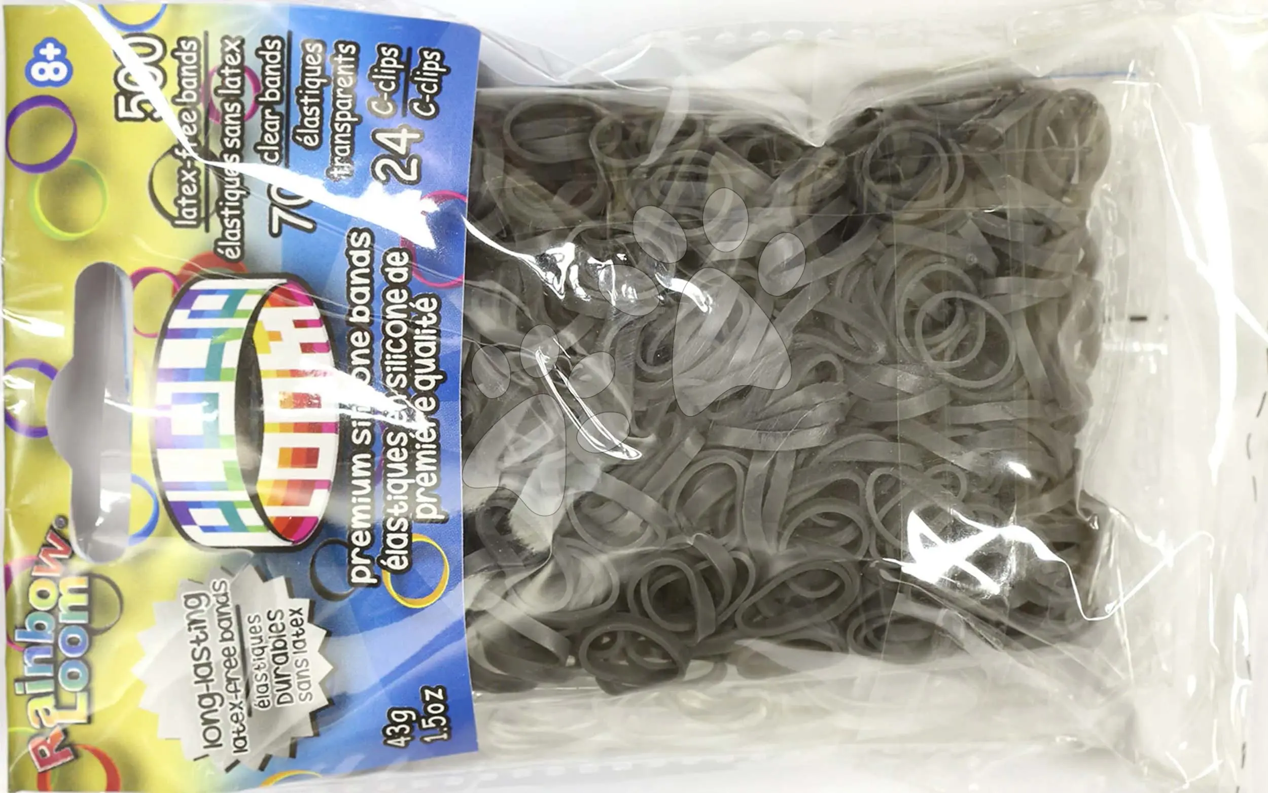 Gumičky Alpha Bands Rainbow Loom 500 ks šedé od 6 let