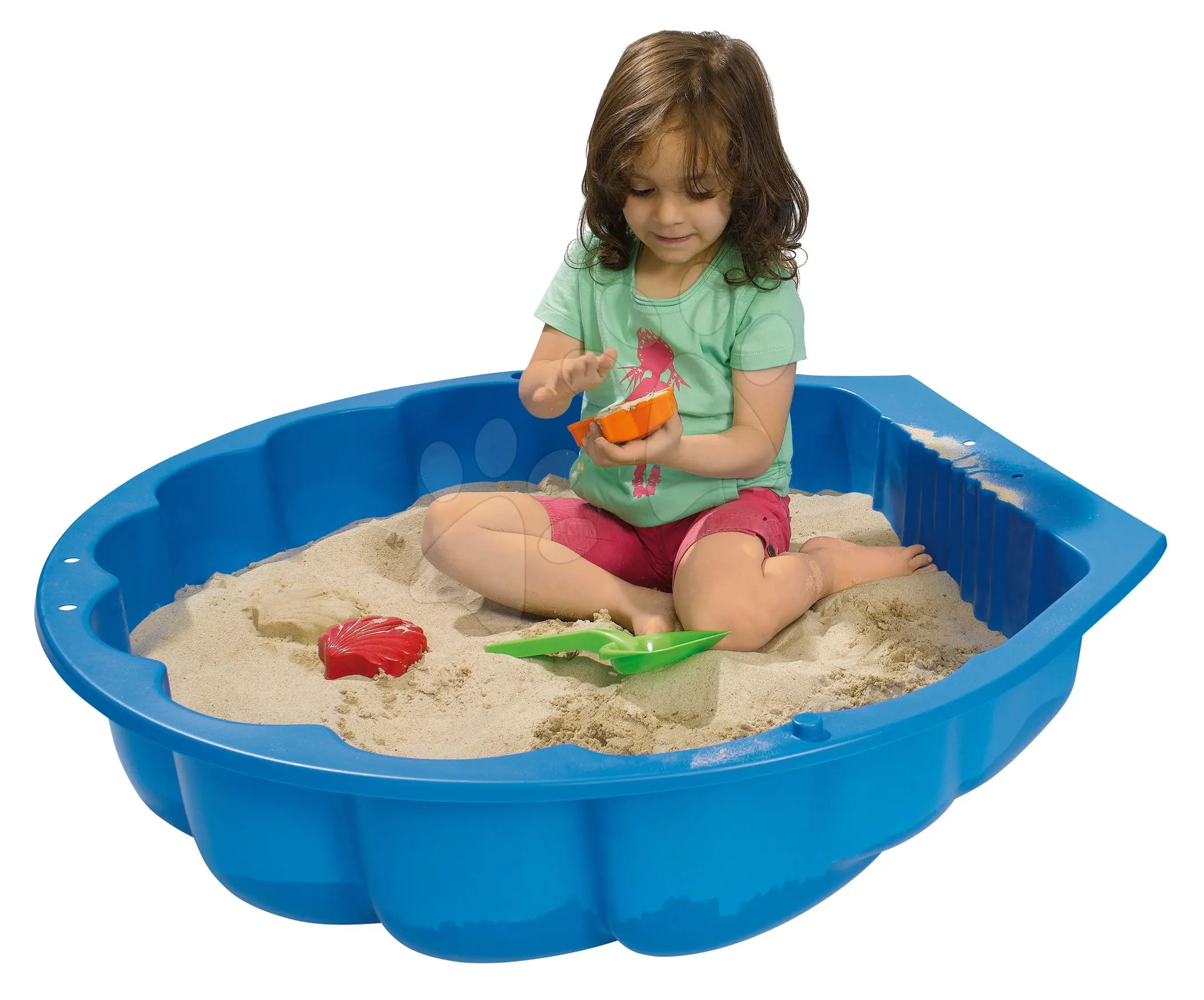 Pískoviště mušle Watershell Blue BIG na vodu a písek 100 litrů modré 88*75*22 cm od 12 měsíců