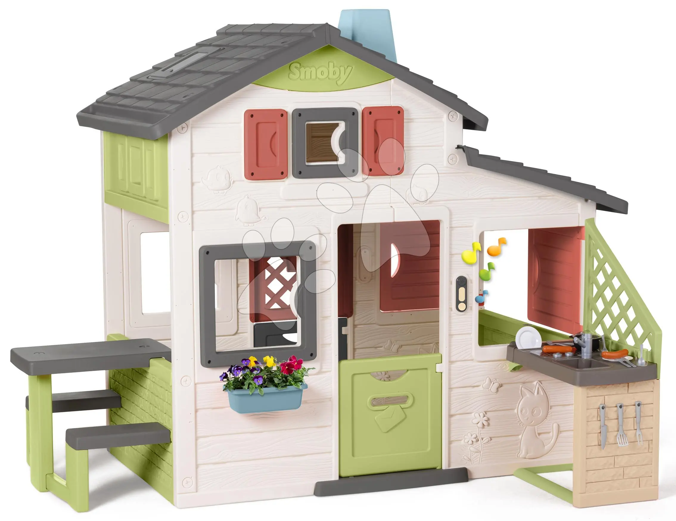 Smoby Domeček Life Friends House s kuchyní rozšiřitelný