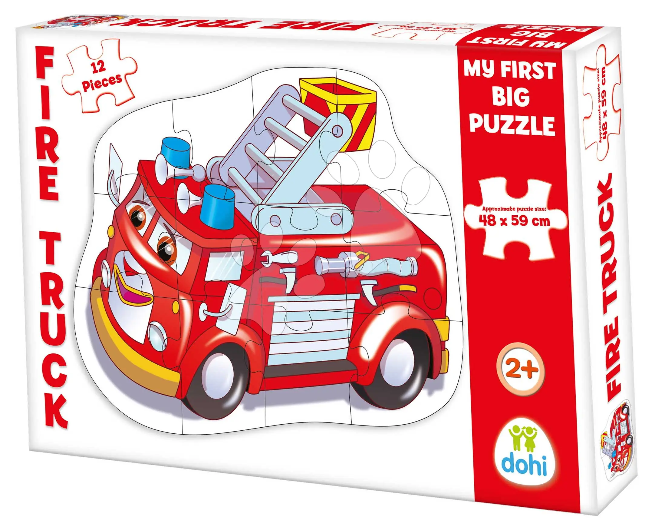 Puzzle podlahové hasičské auto Dohány velké 12 dílů od 24 měsíců