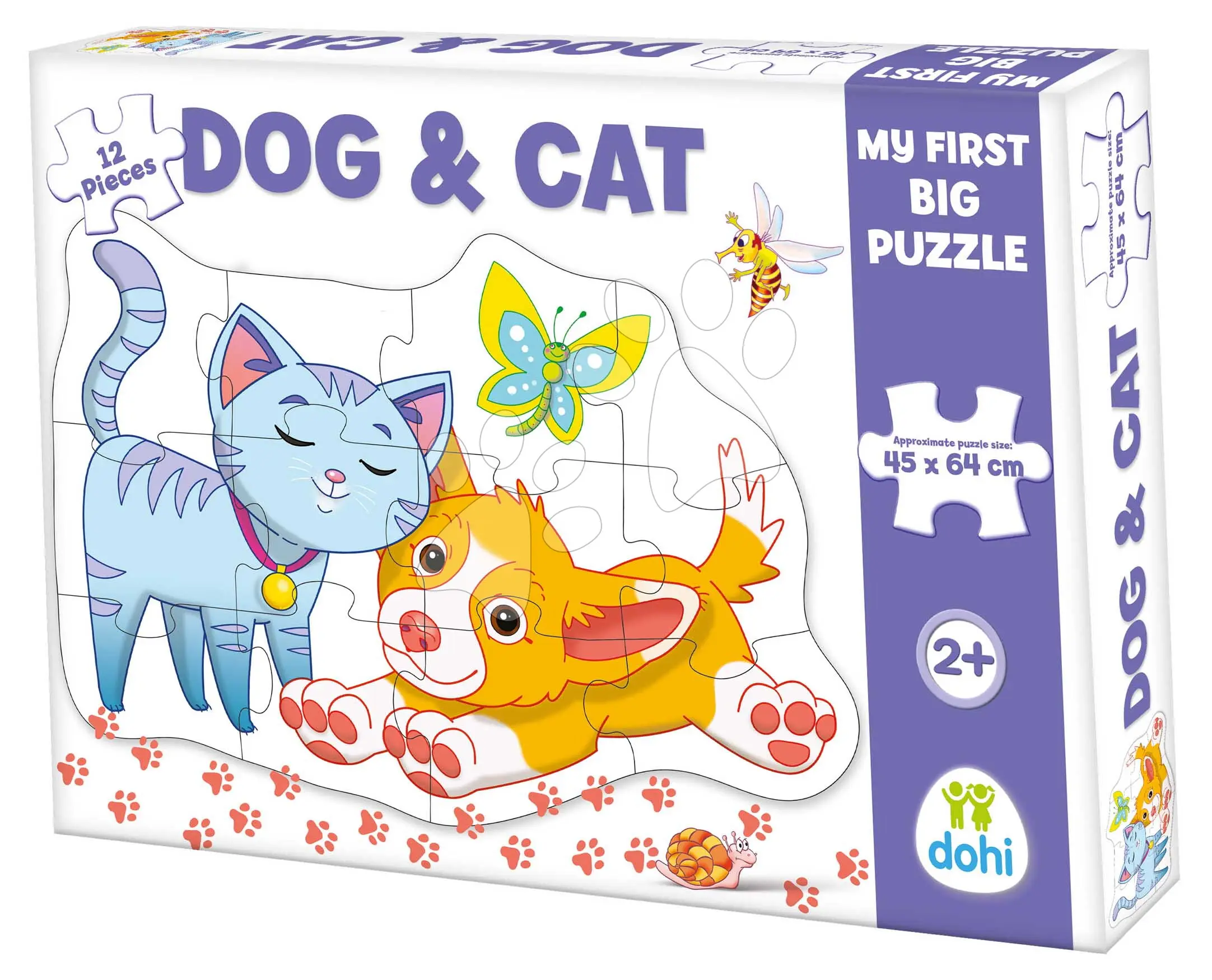 Puzzle podlahové pejsek a kočička Dohány velké 12 dílů od 24 měsíců