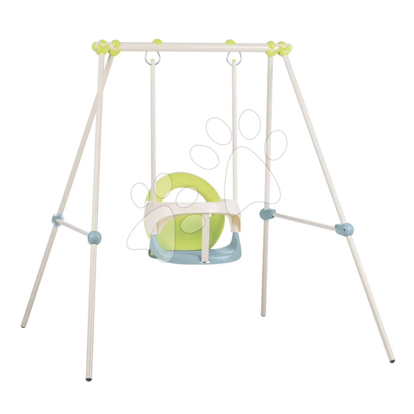 Houpačka s kovovou konstrukcí 120 cm Metal Baby Swing Life Smoby s ochrannou hrazdou a UV filtrem od 6 měsíců