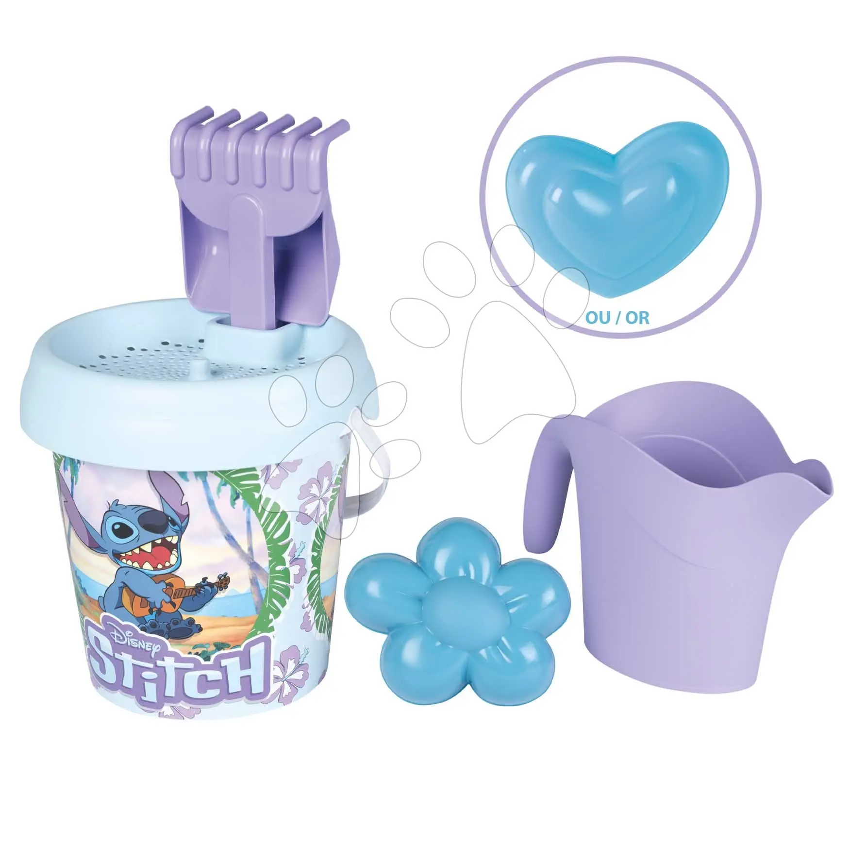 Smoby Kyblíček Stitch s konvičkou a příslušenstvím střední