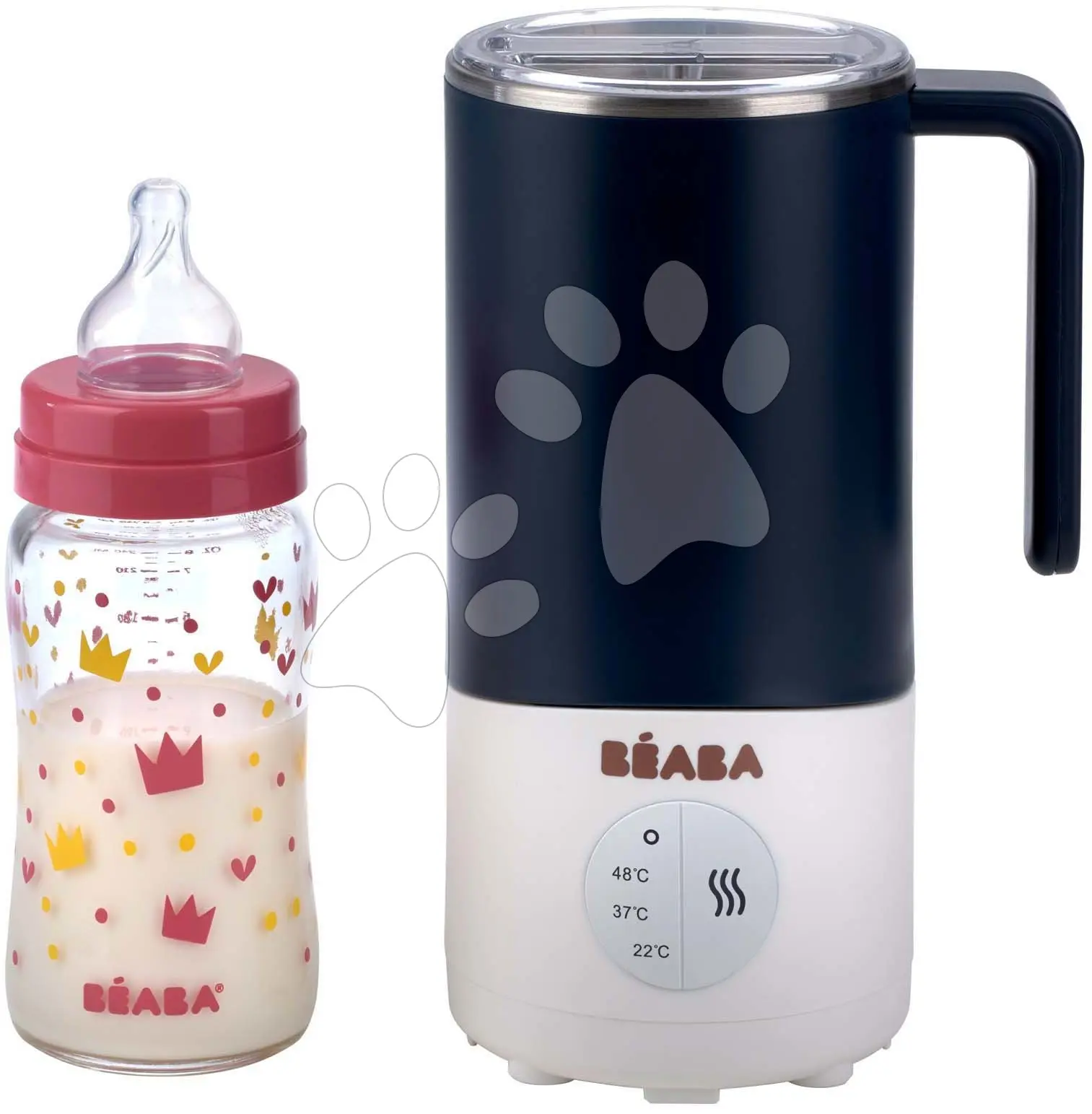 Příprava mléka každého druhu Milk Prep™ Night Blue Beaba 420 ml nerezové 22 °C/37 °C/48 °C modré od 0 měs