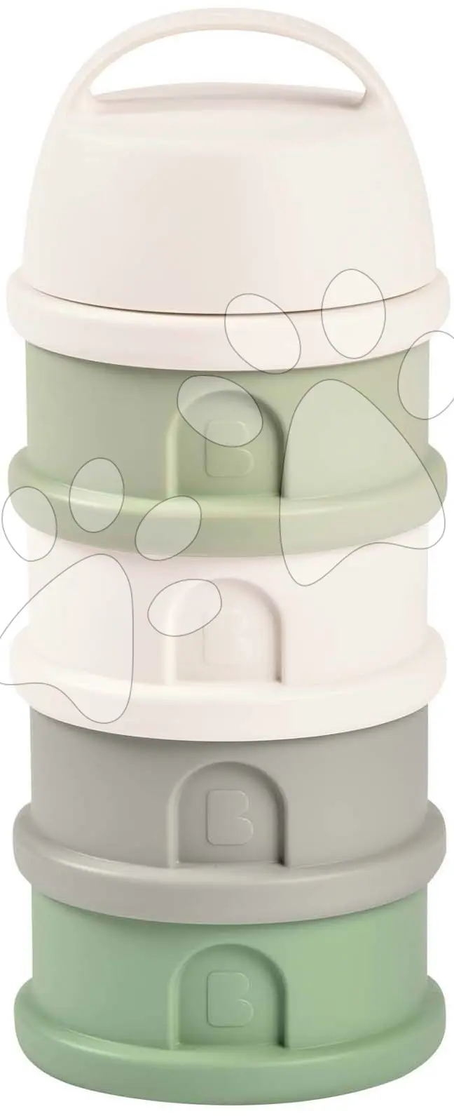 Beaba Sada kelímků na sušené mléko / svačinu Cotton White / Sage Green