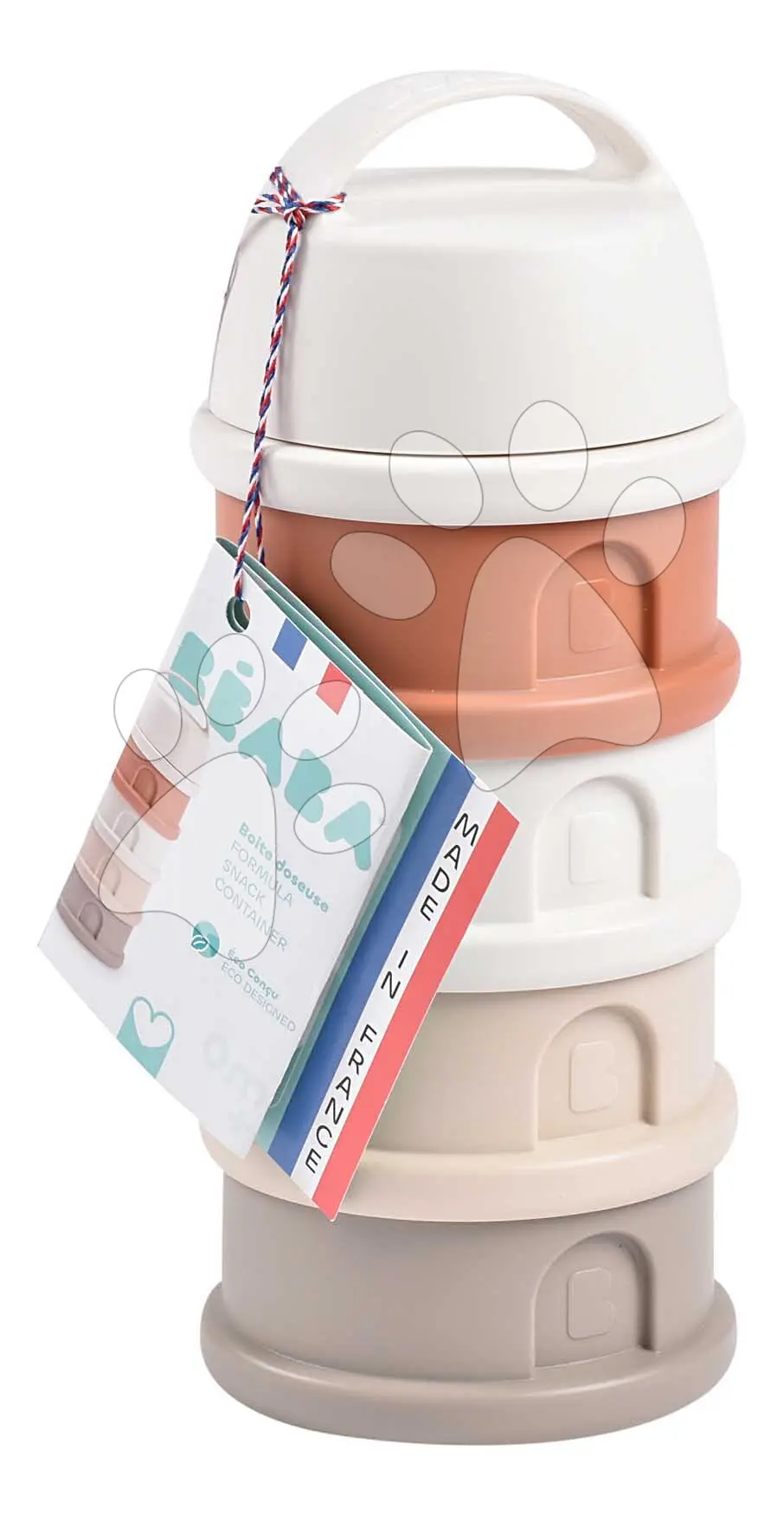 Beaba Sada kelímků na sušené mléko / svačinu Cotton White / Terracotta