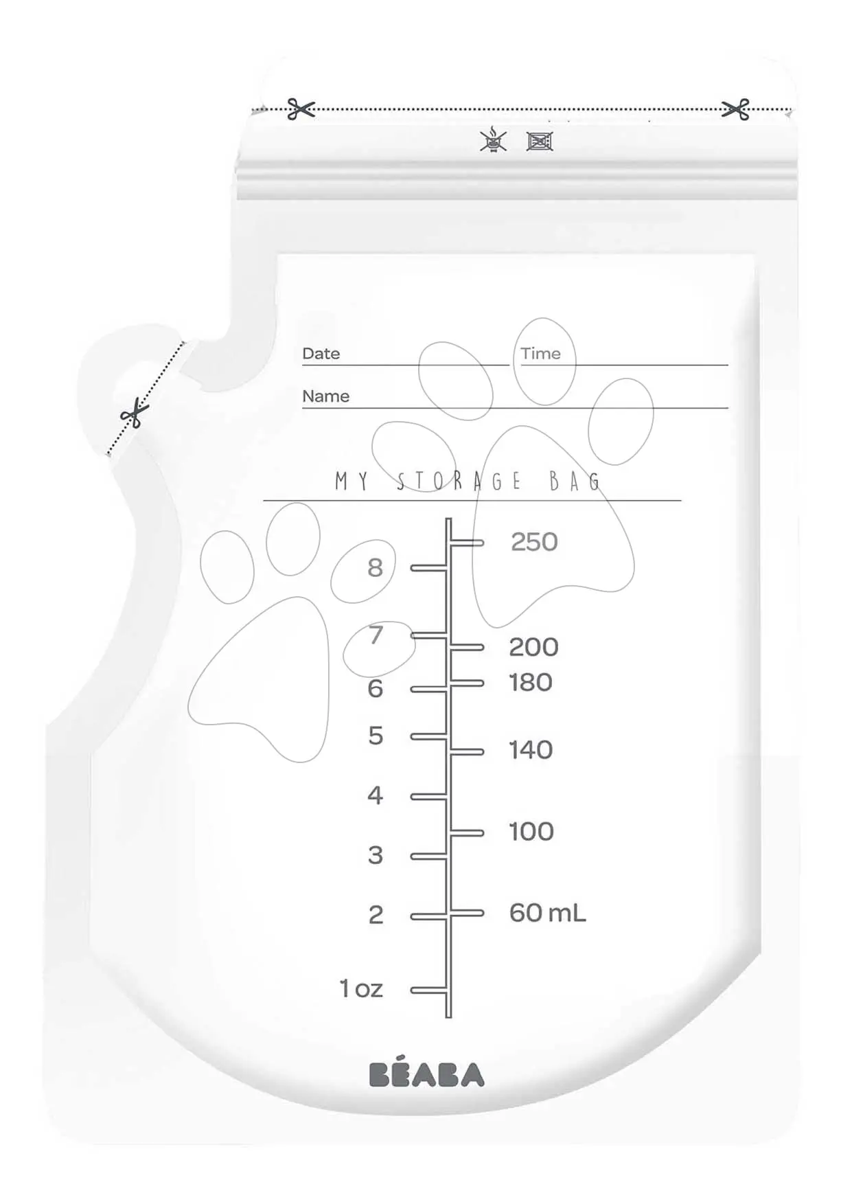 Vrecka na uchovávání mateřského mléka Breast Milk Storage Bags Beaba 250 ml 50 kusů