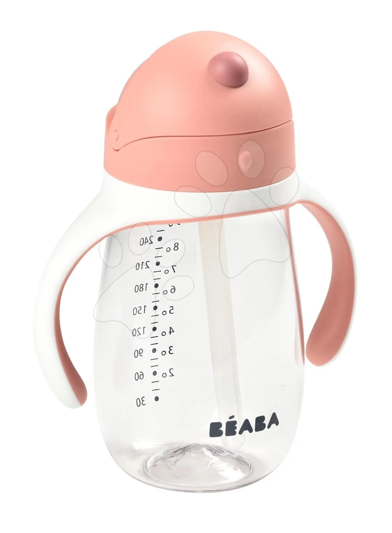 Beaba Hrnek s brčkem 300ml Old Pink