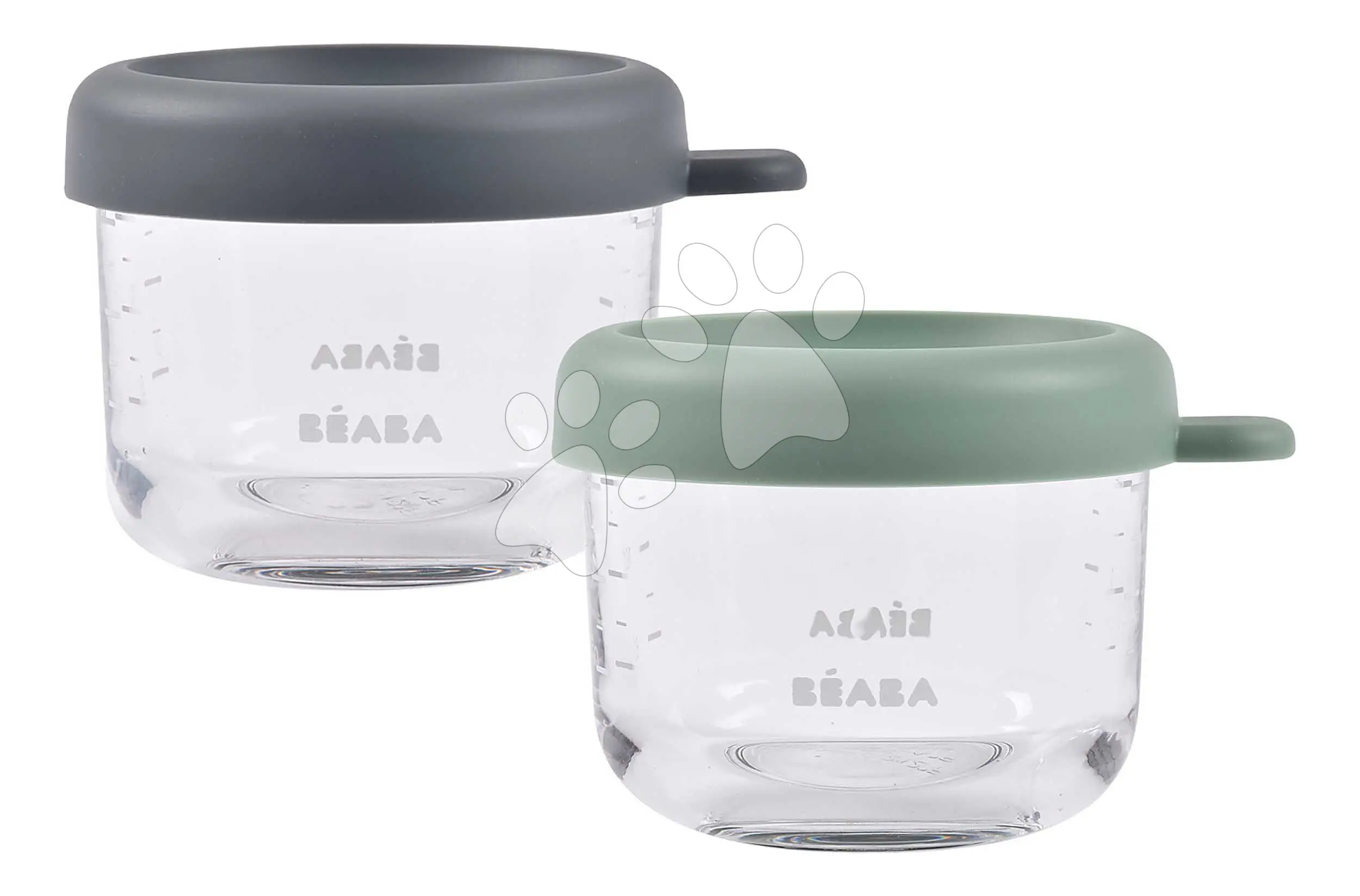 Sada dóz na jídlo Mineral Sage Green Beaba 150 ml 2 kusy z kvalitního skla