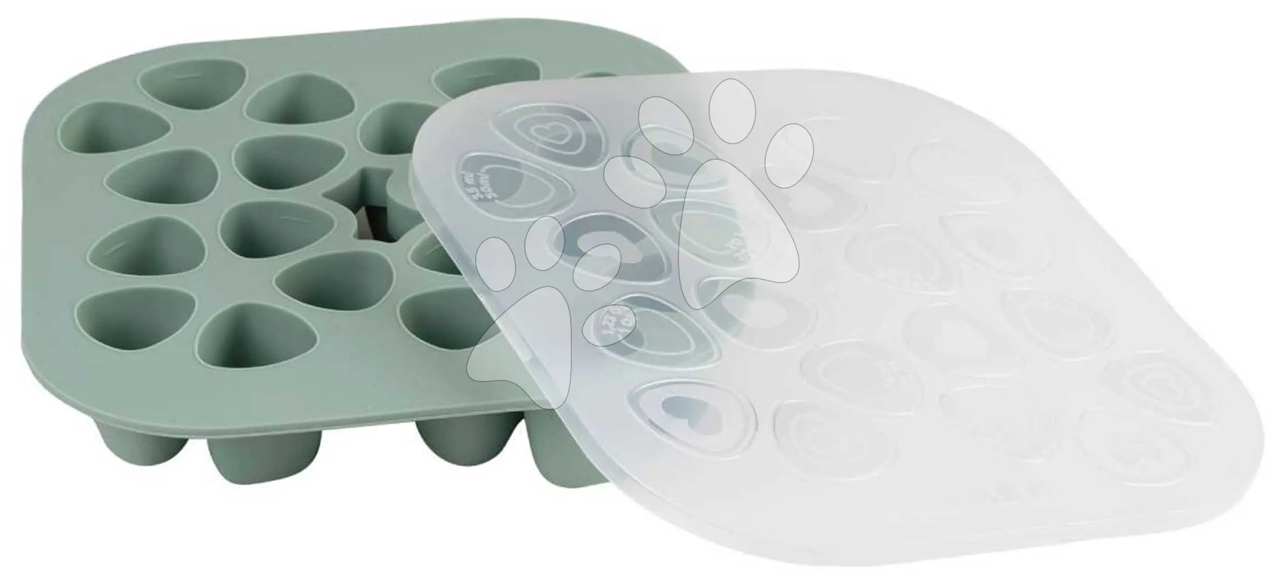Multidávkovač na jídlo Tiny Silicone Multiportions Sage Green Beaba 20 × 35 ml zelený