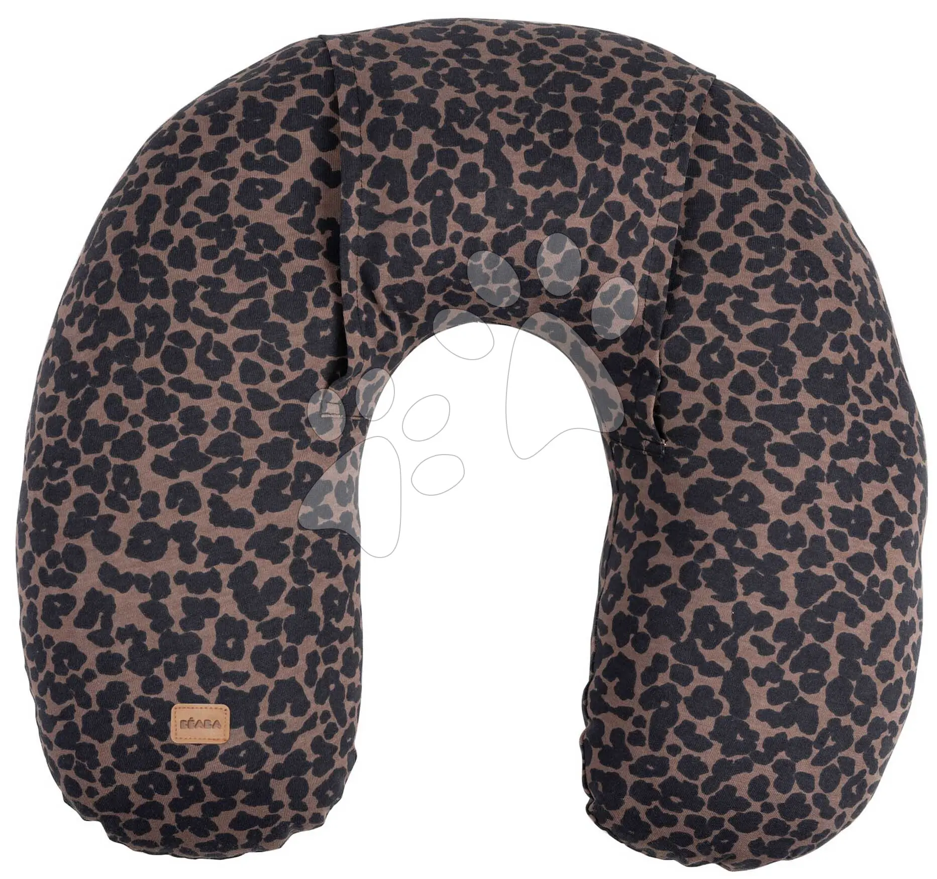 Hřejivý polštář Little Warmy Jersey Leopard Beaba s lněnými semínky na nahřívání i chlazení s leopardím vzorem