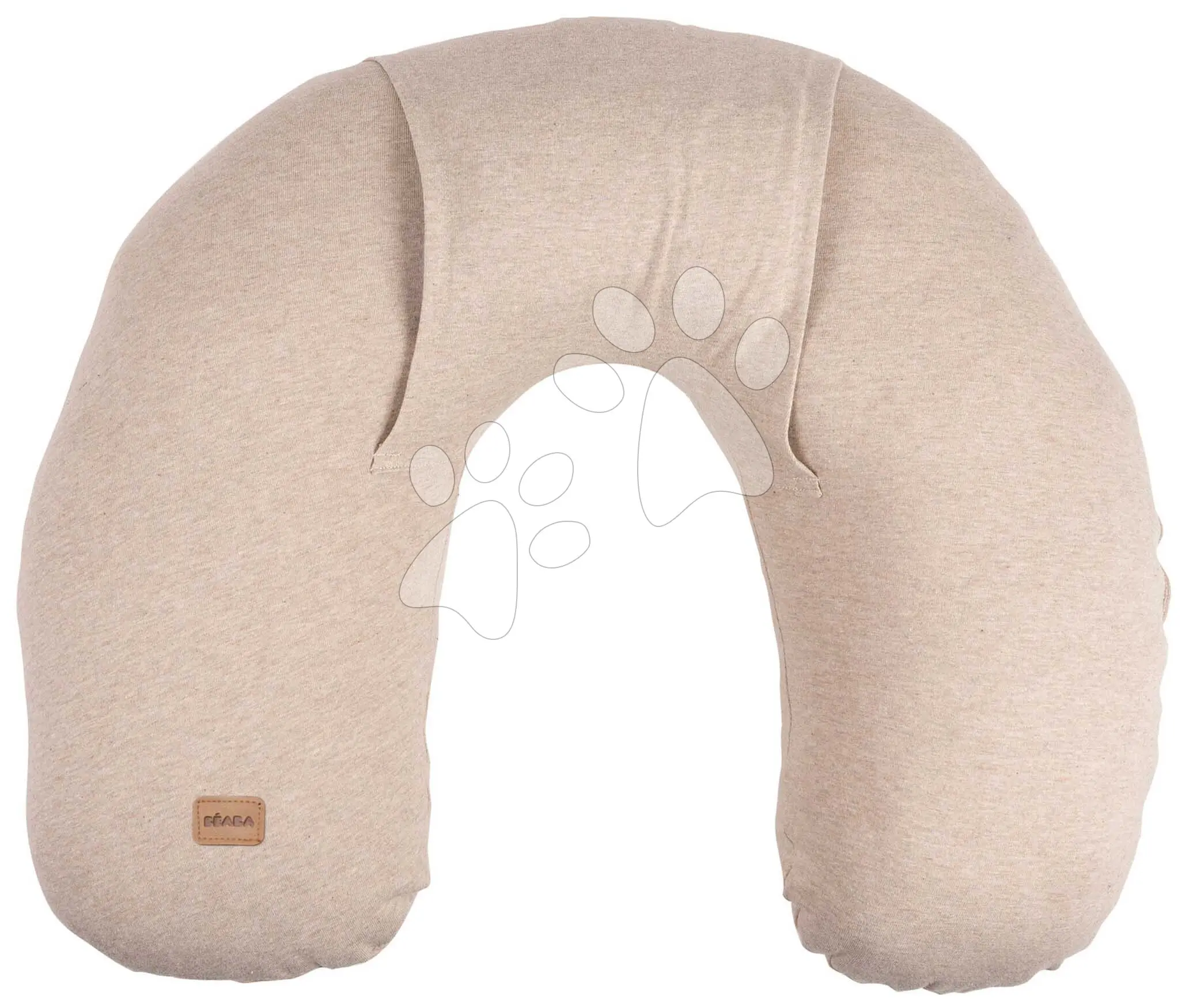Hřejivý polštář Little Warmy Jersey Heather Clay Beaba s lněnými semínky na nahřívání a chlazení béžový
