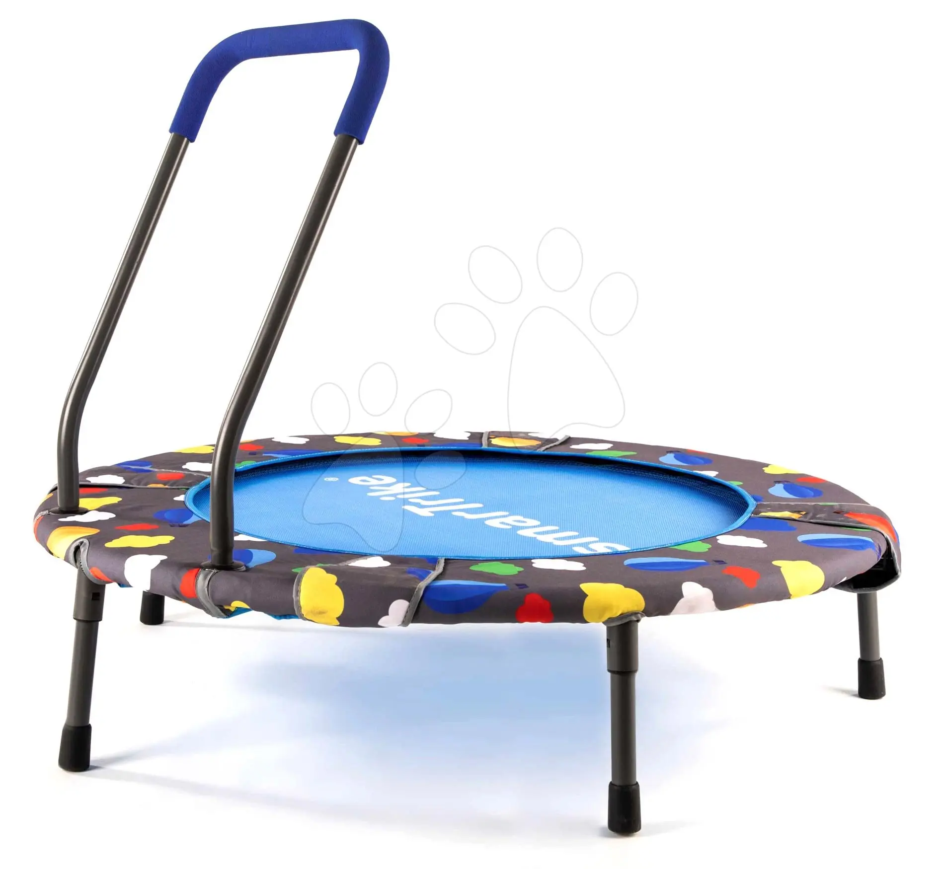 Trampolína Activity Center 2v1 smarTrike skládací kulatá s 92 cm obvodem s rukojetí na držení od 12 měs