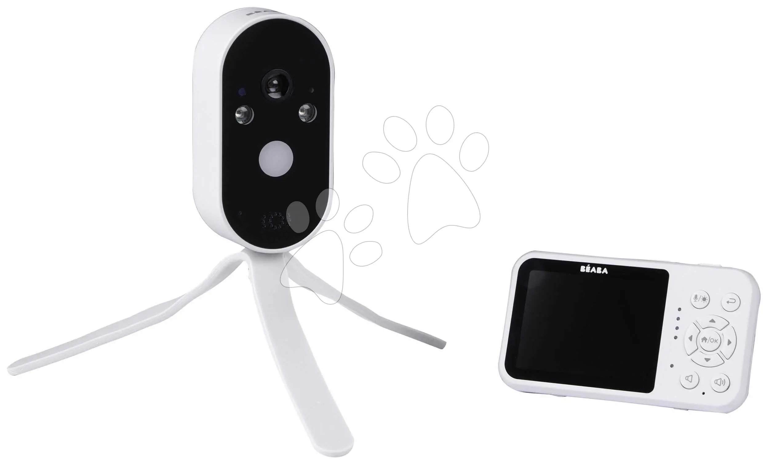 Cestovní elektronická chůvička Video Baby Monitor Zen Travel White Beaba přenosná bez potřeby Wi‑Fi