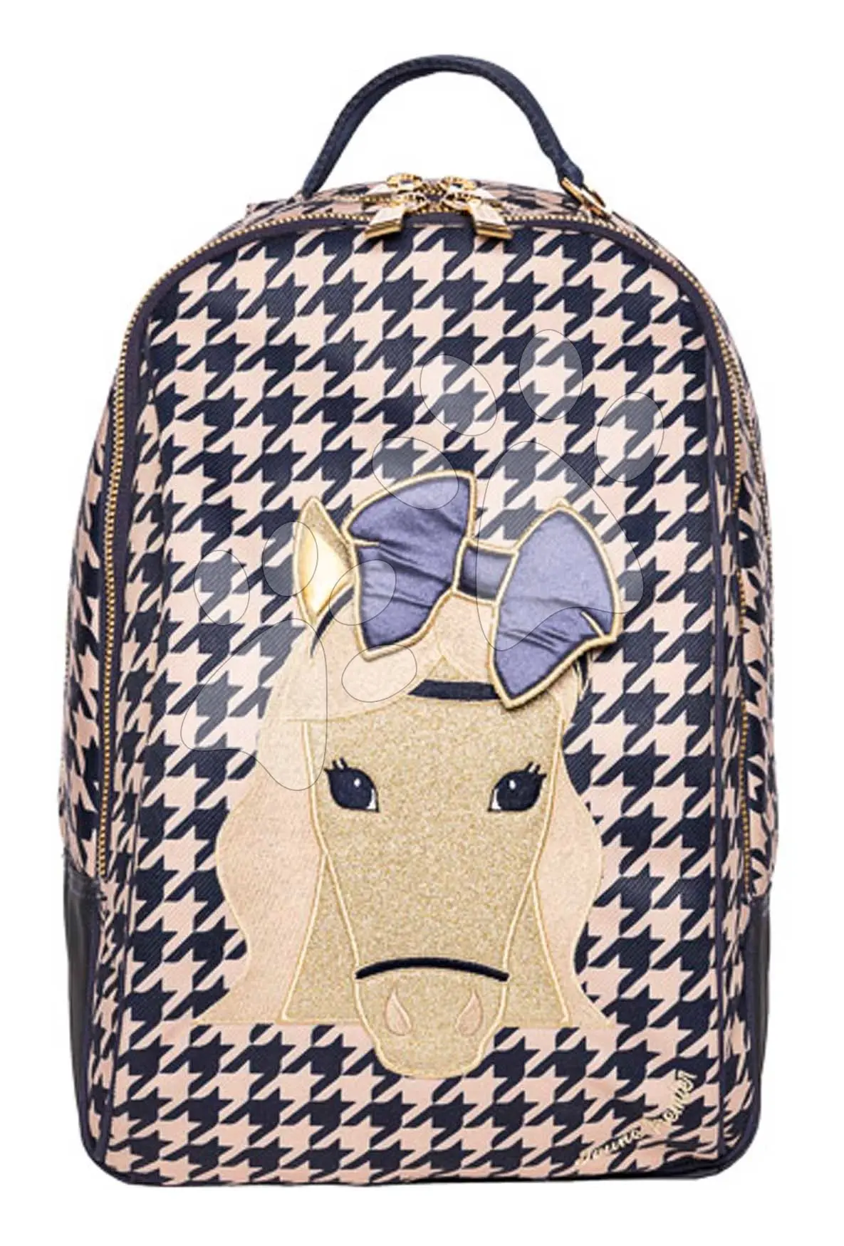 Školní taška batoh Backpack James Houndstooth Horse Jeune Premier ergonomická luxusní provedení 42*30 cm