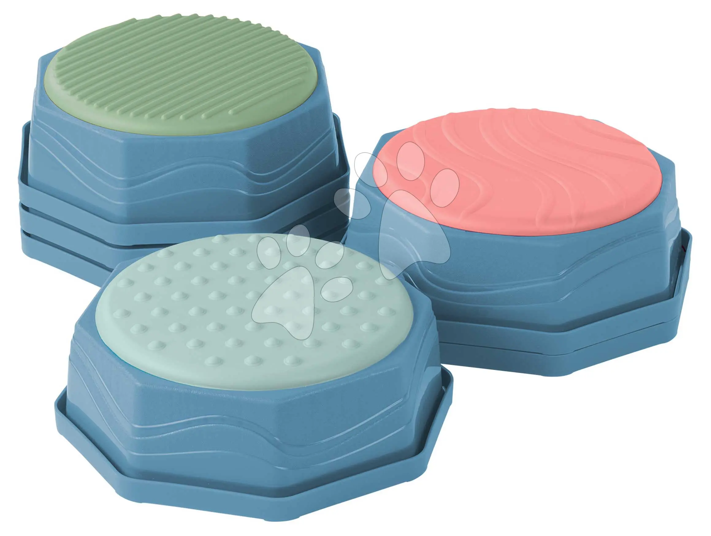 Balanční stupínky Balance & Hop Stepping Stones B-Toys pro rozvoj rovnováhy, koordinace a motoriky 6 kusů