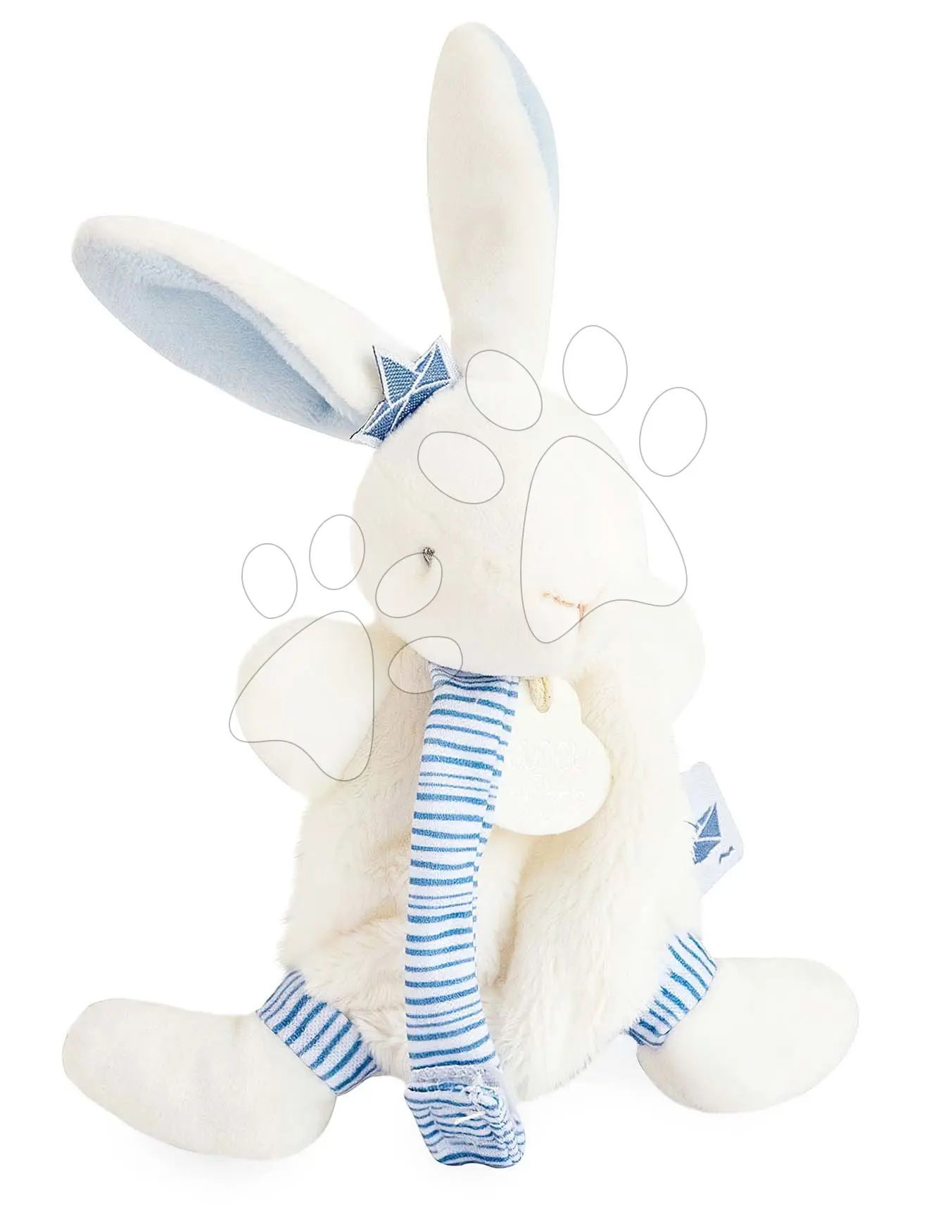 DouDou et Compagnie Paris hračka s úchytem na dudlík králíček 15 cm modrý