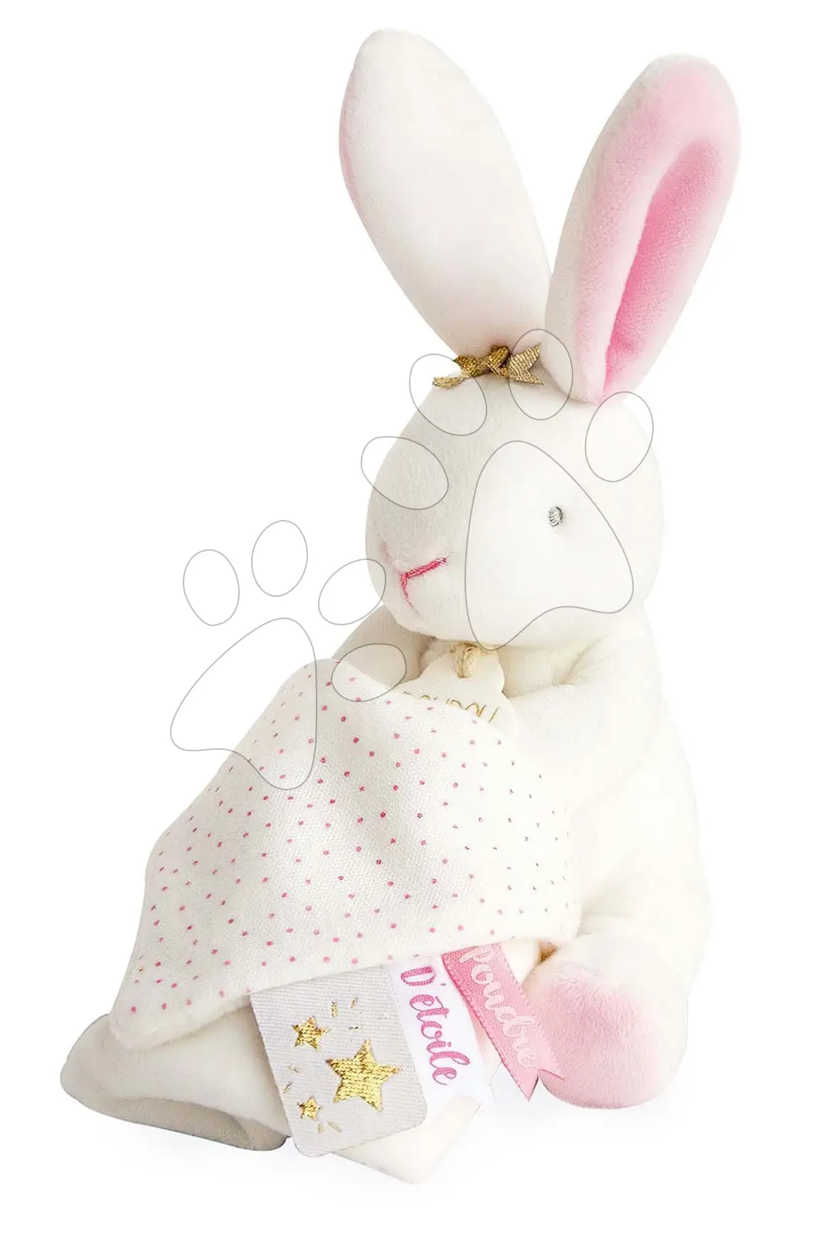 DouDou et Compagnie Paris králíček s muchláčkem ružová 10 cm