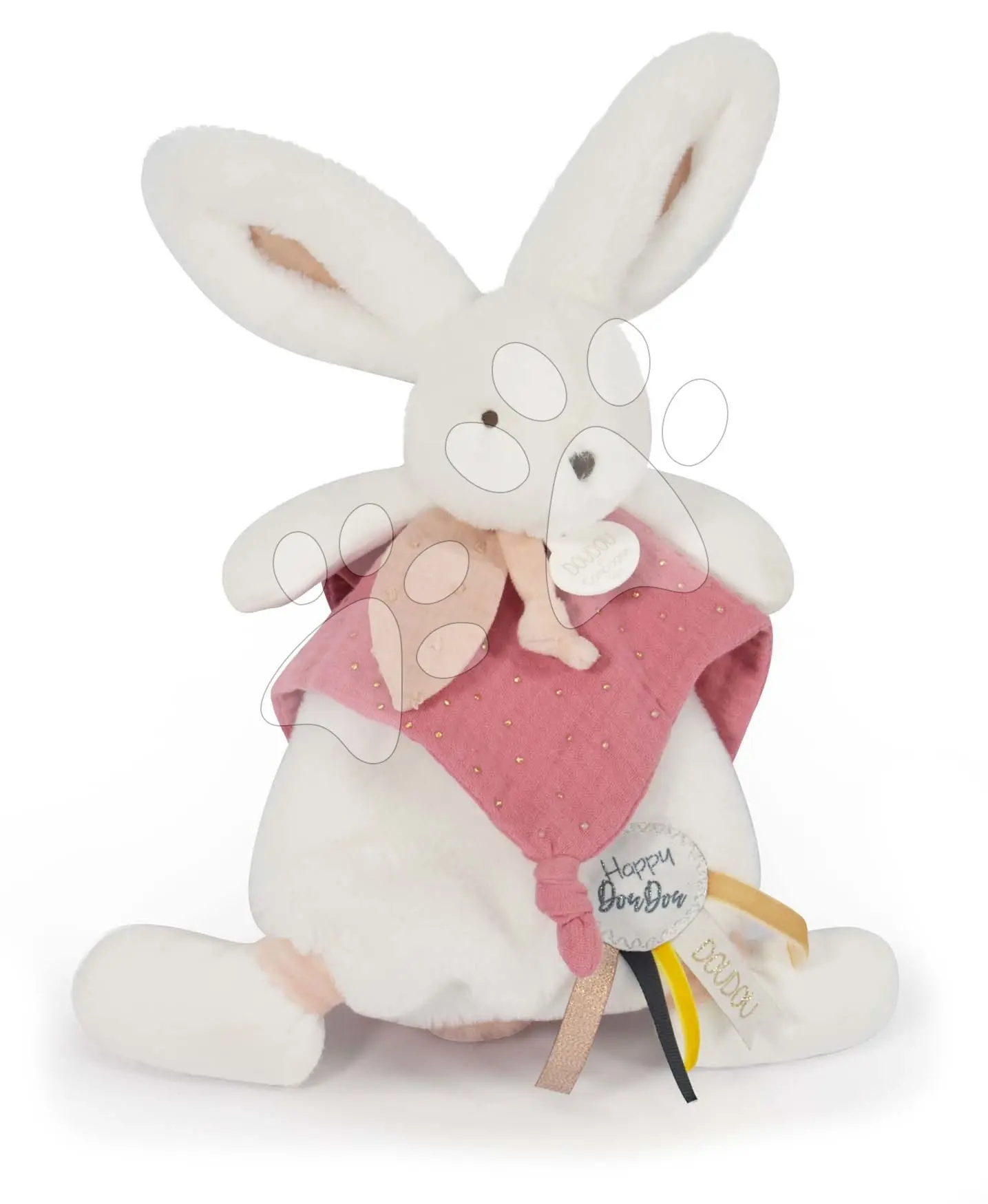 DouDou et Compagnie Paris zajačik s muchláčikom staroružová 25 cm