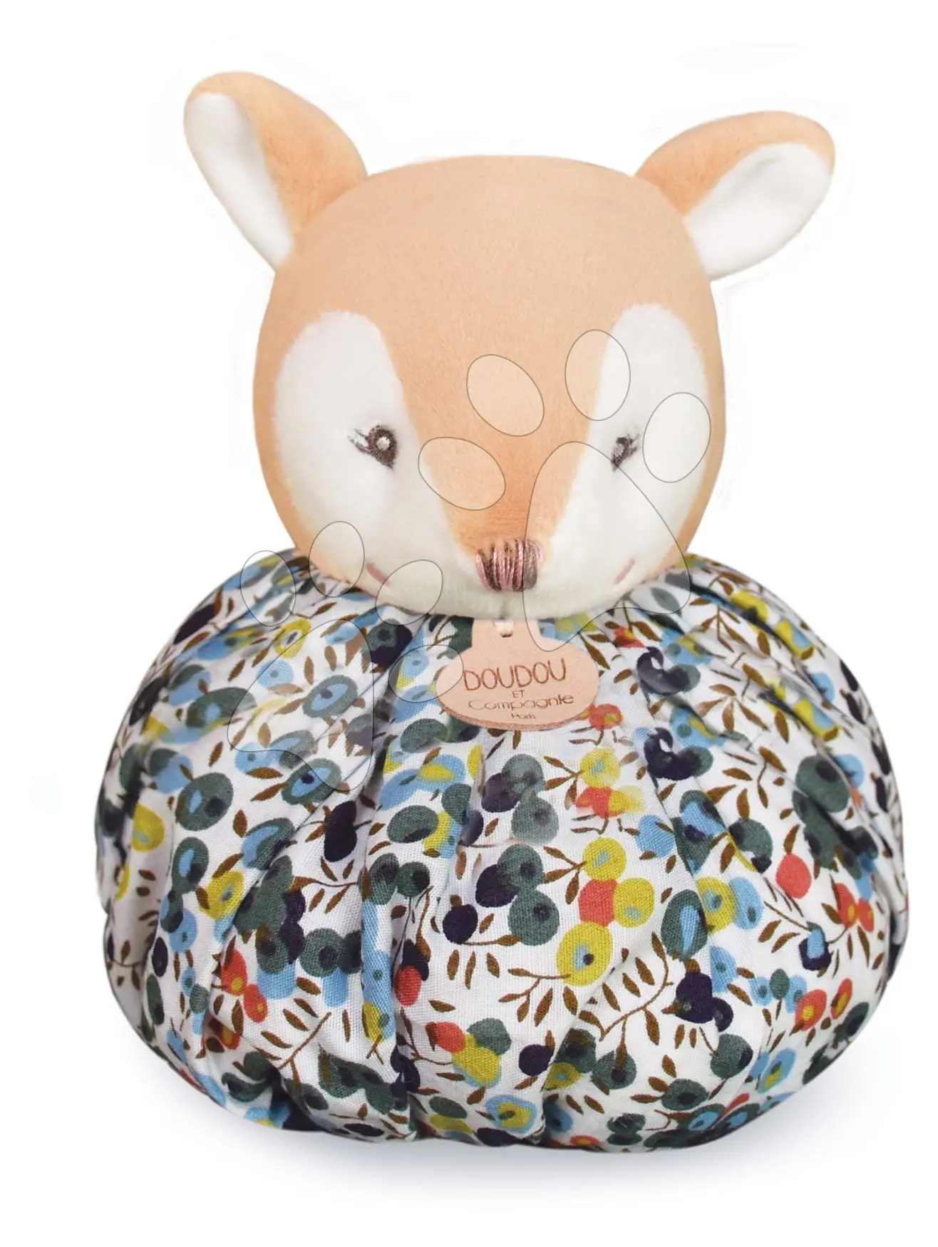 Doudou et Compagnie plyšový jelenček na maznanie Doudou Boule 3v1 so vzorom 25 cm DC3930