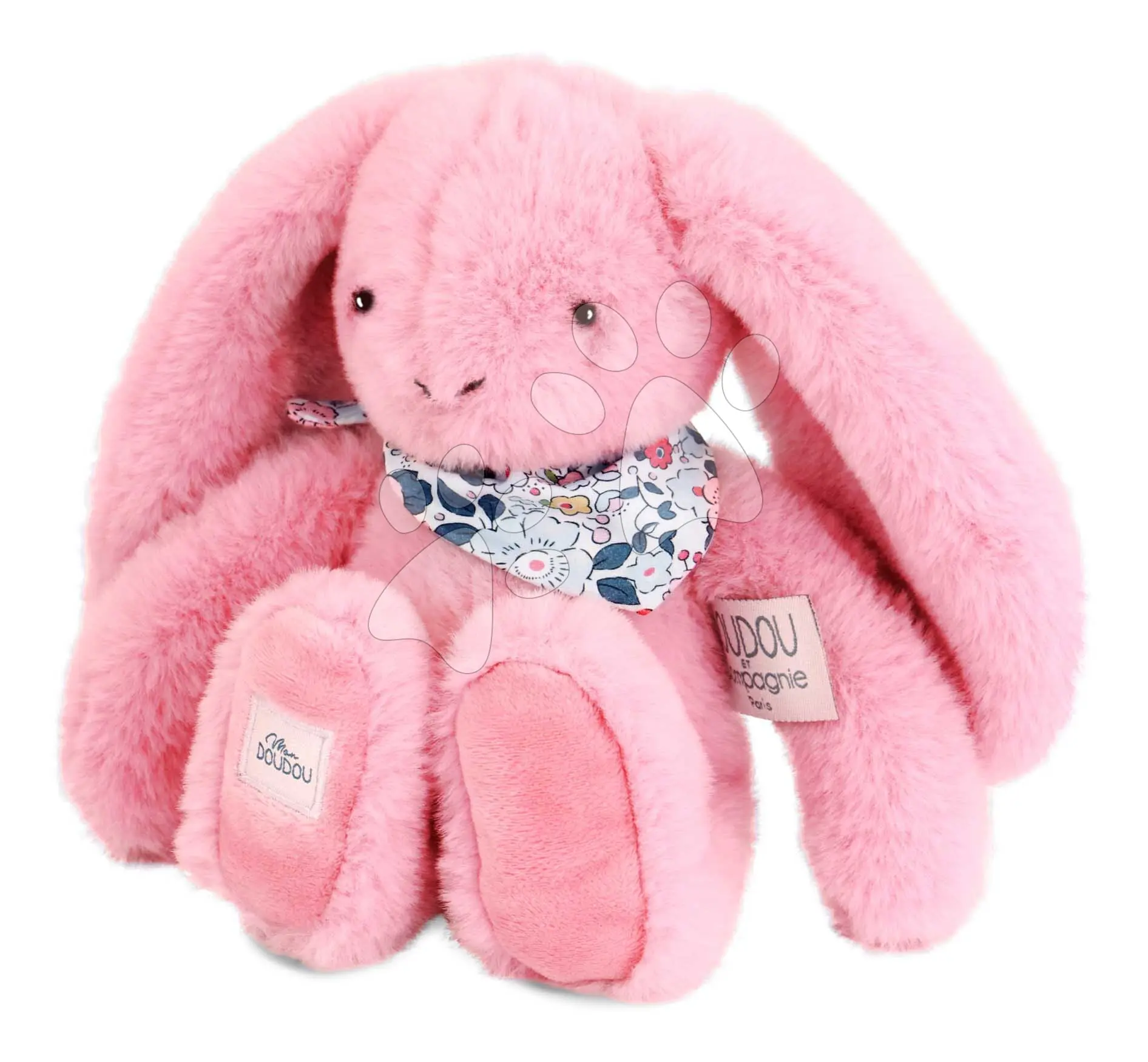 Plyšový zajíček Fleurette the Bunny Grenadine Doudou et Compagnie růžový 25 cm od 0 měsíců