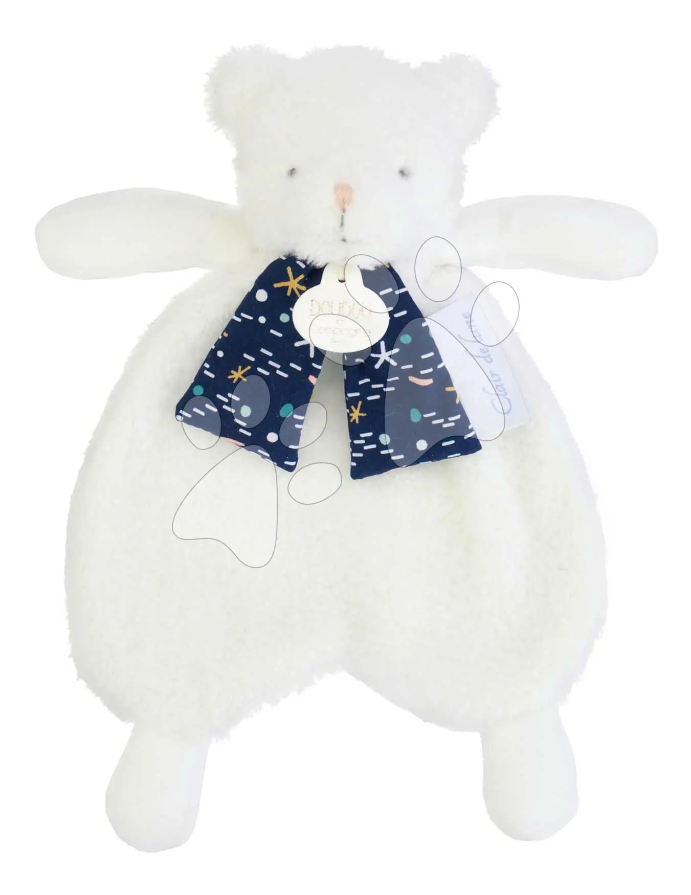 Plyšový medvídek svítící ve tmě Moonlight Collection Doudou et Compagnie v dárkovém balení bílý 26 cm od 0 měsíců