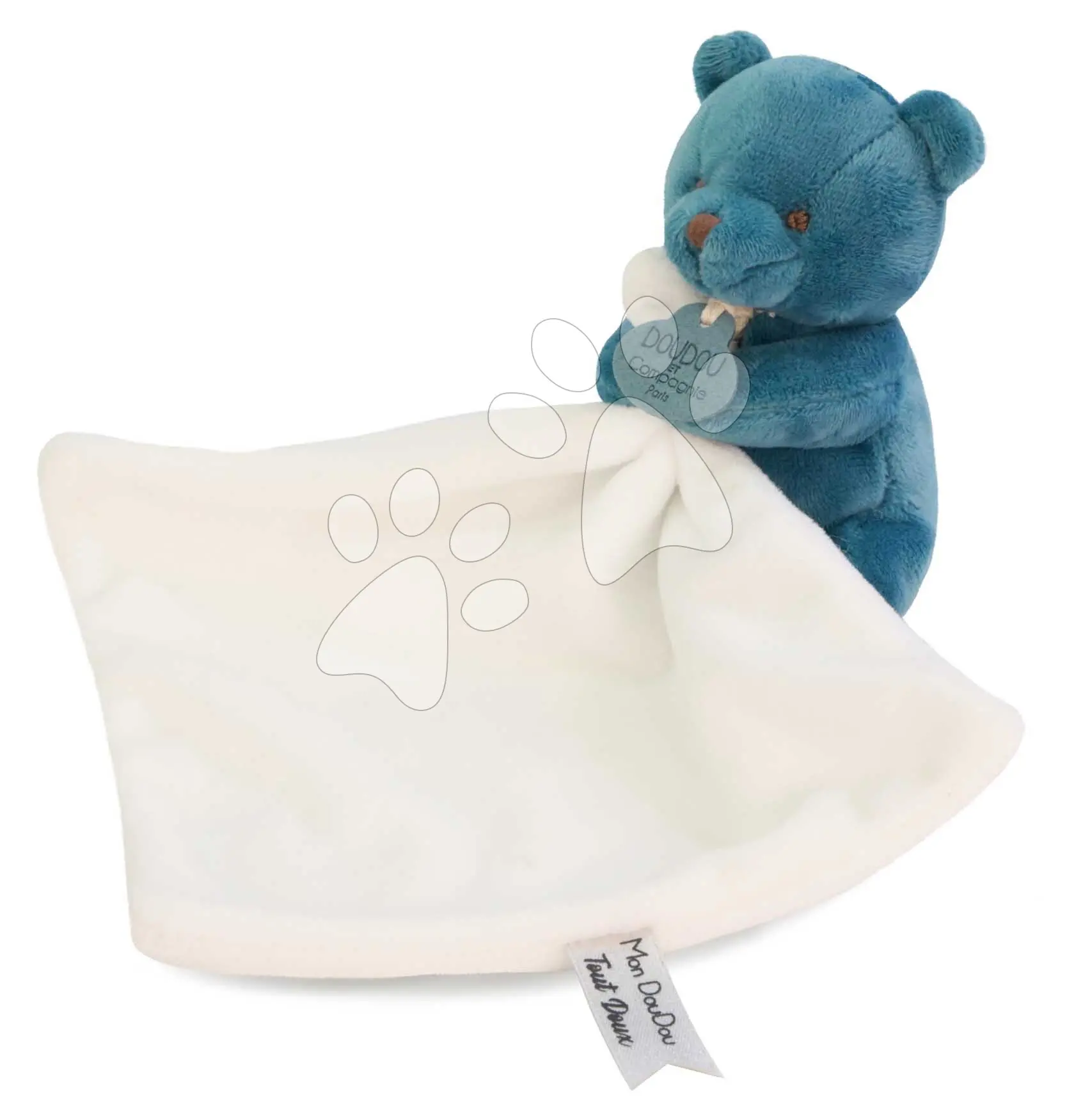 Plyšový medvídek s látkou na mazlení My Little Bear Doudou et Compagnie v dárkovém balení různé barvy 10 cm od 0 měsíců
