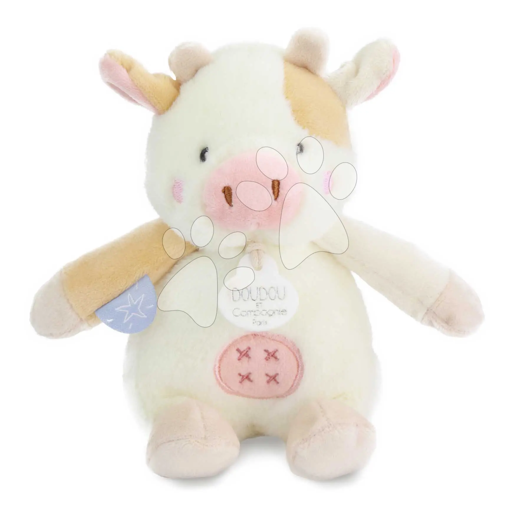 Plyšové zvířátko se zvukem The Farm Doudou with Sound Box Doudou et Compagnie v dárkovém balení různé druhy 17 cm od 0 měsíců