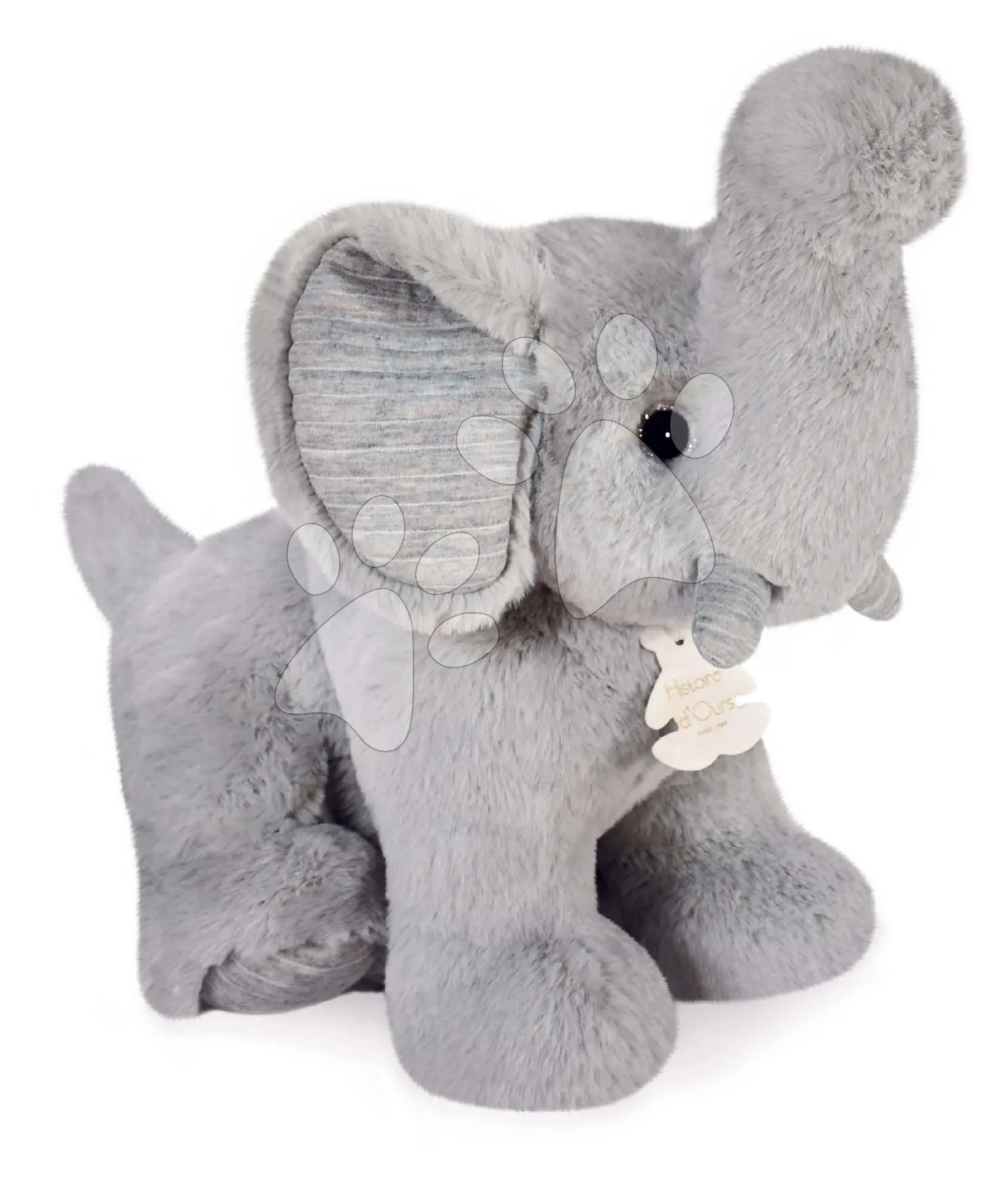 Plyšový slon Elephant Pearl Grey Les Preppy Chics Histoire d’ Ours šedý 35 cm od 0 měsíců